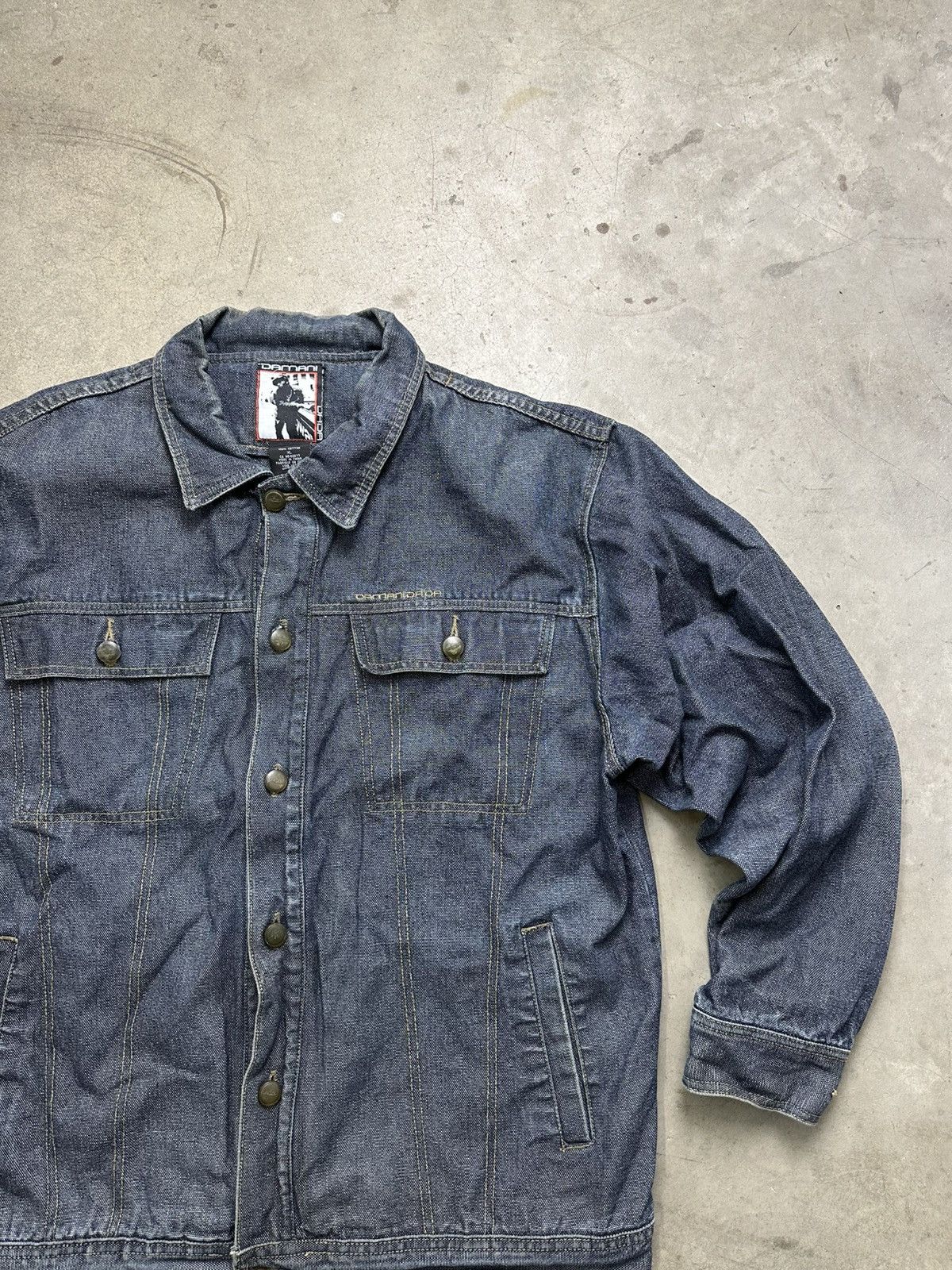 Damani Dada × Vintage Vintage Grey Denim Jacket Damani Dada Y2K Brand Baggy XL Size US XL / EU 56 / 4 - 2 Thumbnail