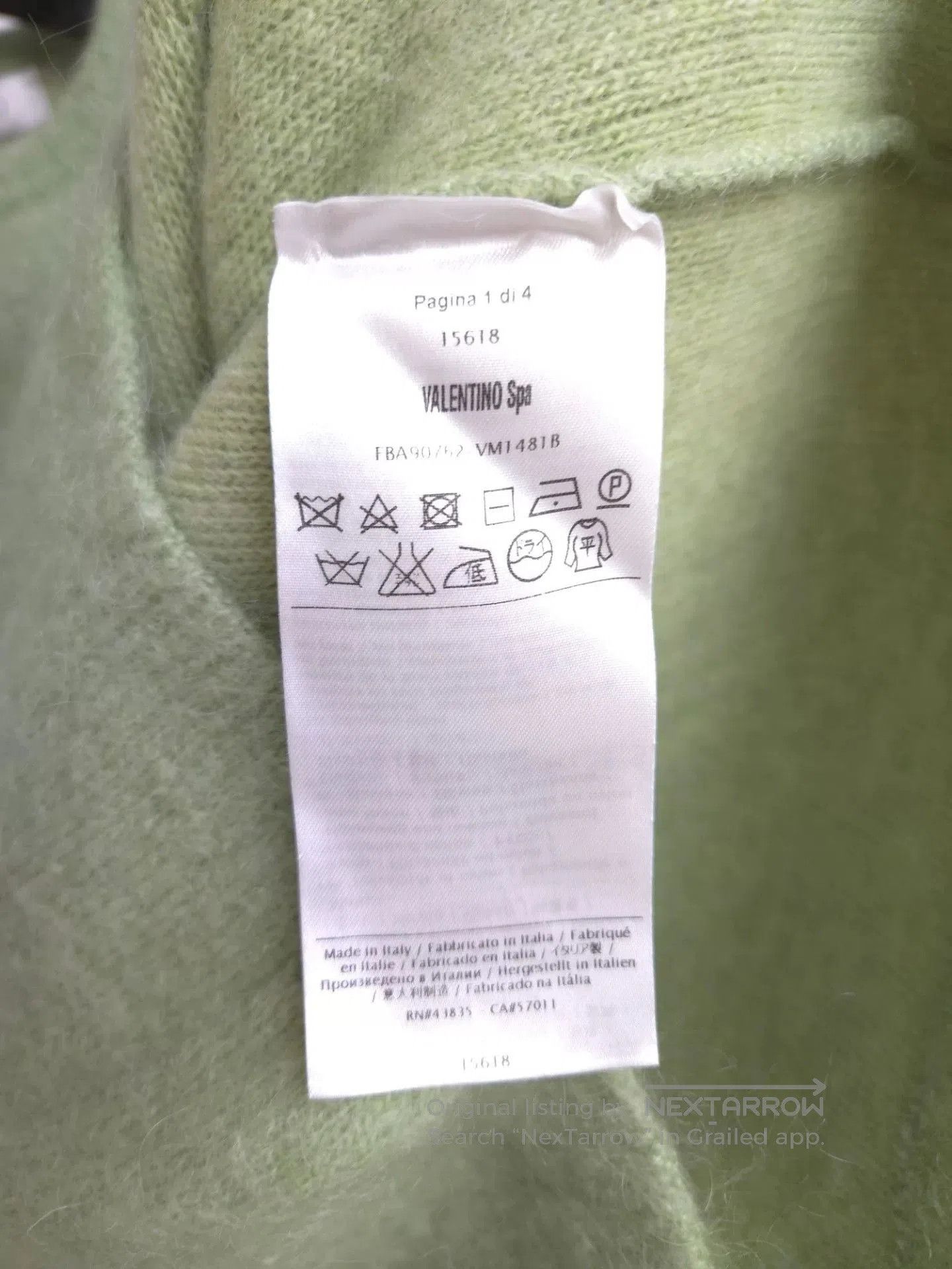 Valentino beautiful green cashmere sweater by Valentino. Size US S / EU 44-46 / 1 - 4 Thumbnail