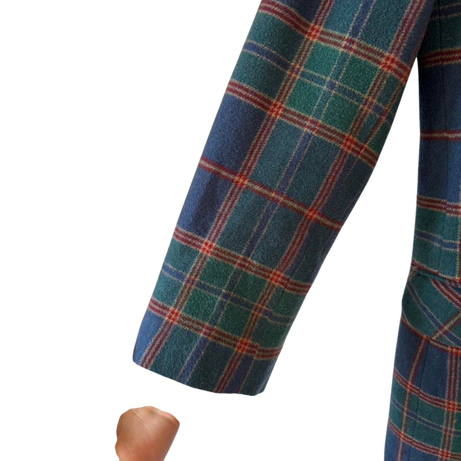 Vintage Vintage Signature Expressions Blue Wool Plaid Blazer 12 Size XL / US 12-14 / IT 48-50 - 3 Thumbnail