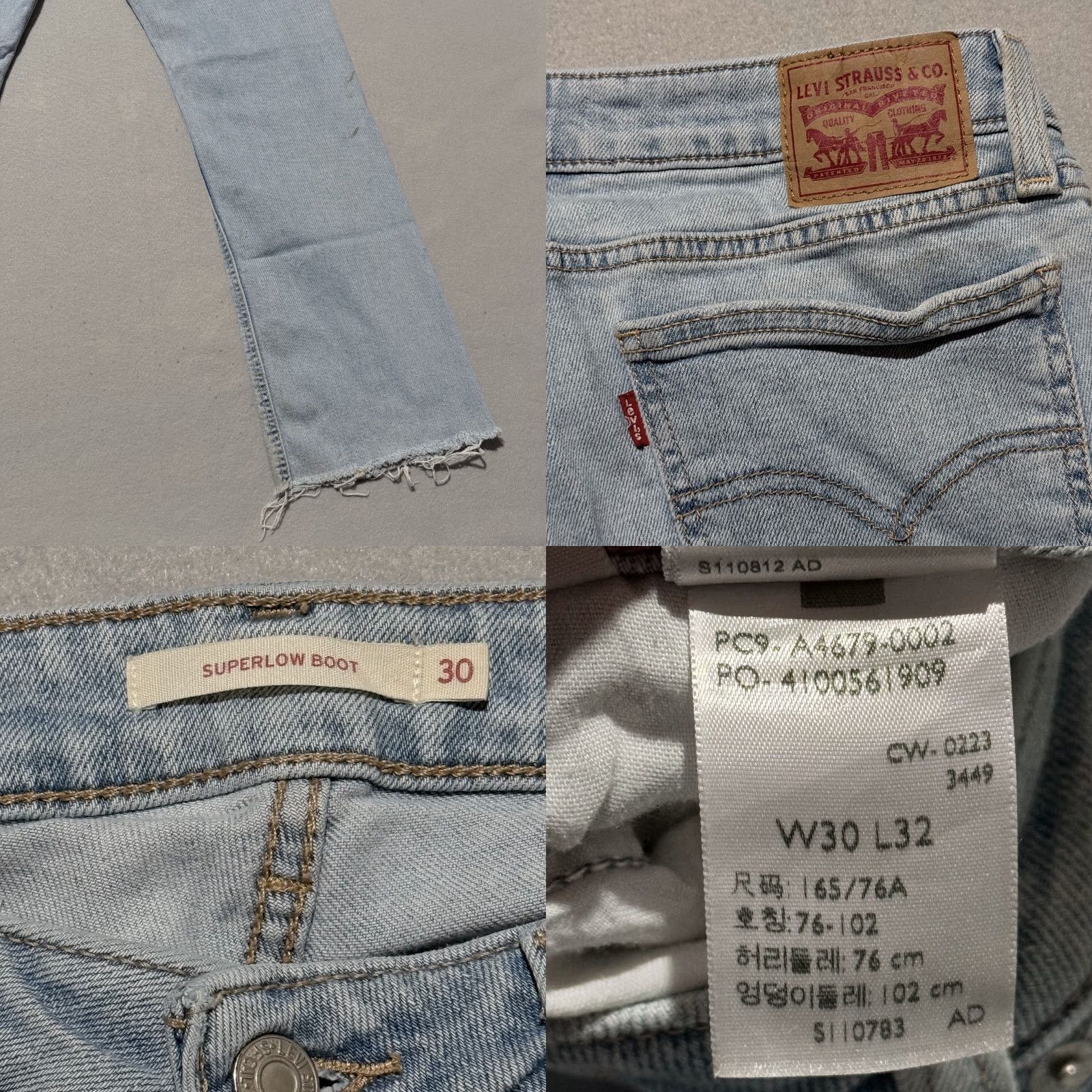 Levi's Levi’s Jeans Women Blue Distressed Bootcut 30x32 Denim Y2K Vintage? No - 30x32 Size 30" / US 8 / IT 44 - 8 Thumbnail