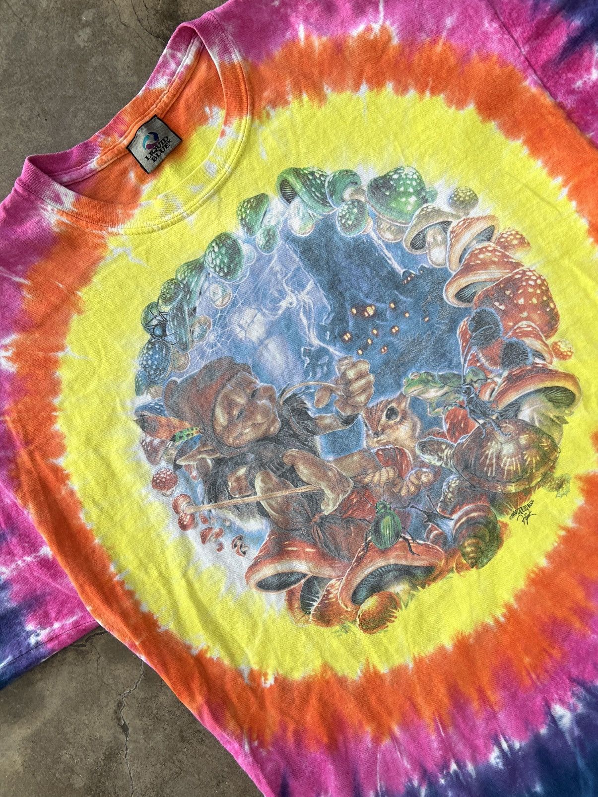 Liquid Blue × Vintage Vintage 1999 Liquid Blue Gnome Tie Dye Tee XL Size US XL / EU 56 / 4 - 1 Thumbnail