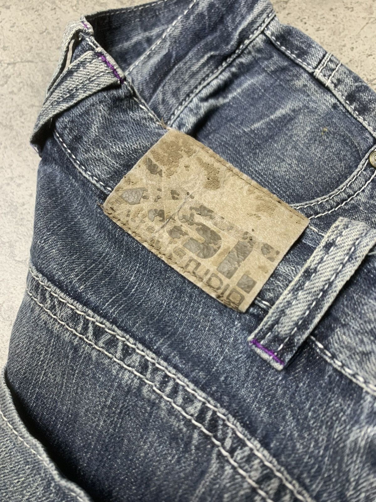 Japanese Brand 2000s Ba Tsu Studio - Rock Star Jeans DIY Paint-Splatter Size US 30 / EU 46 - 9 Thumbnail