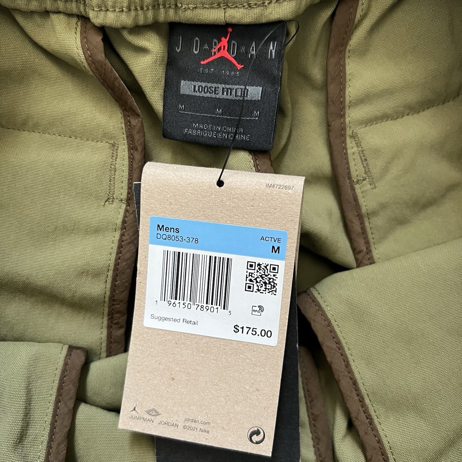 Jordan Brand Nike Jordan 23 Engineered Woven Cargo Pants Green Medium Size US 30 / EU 46 - 10 Thumbnail