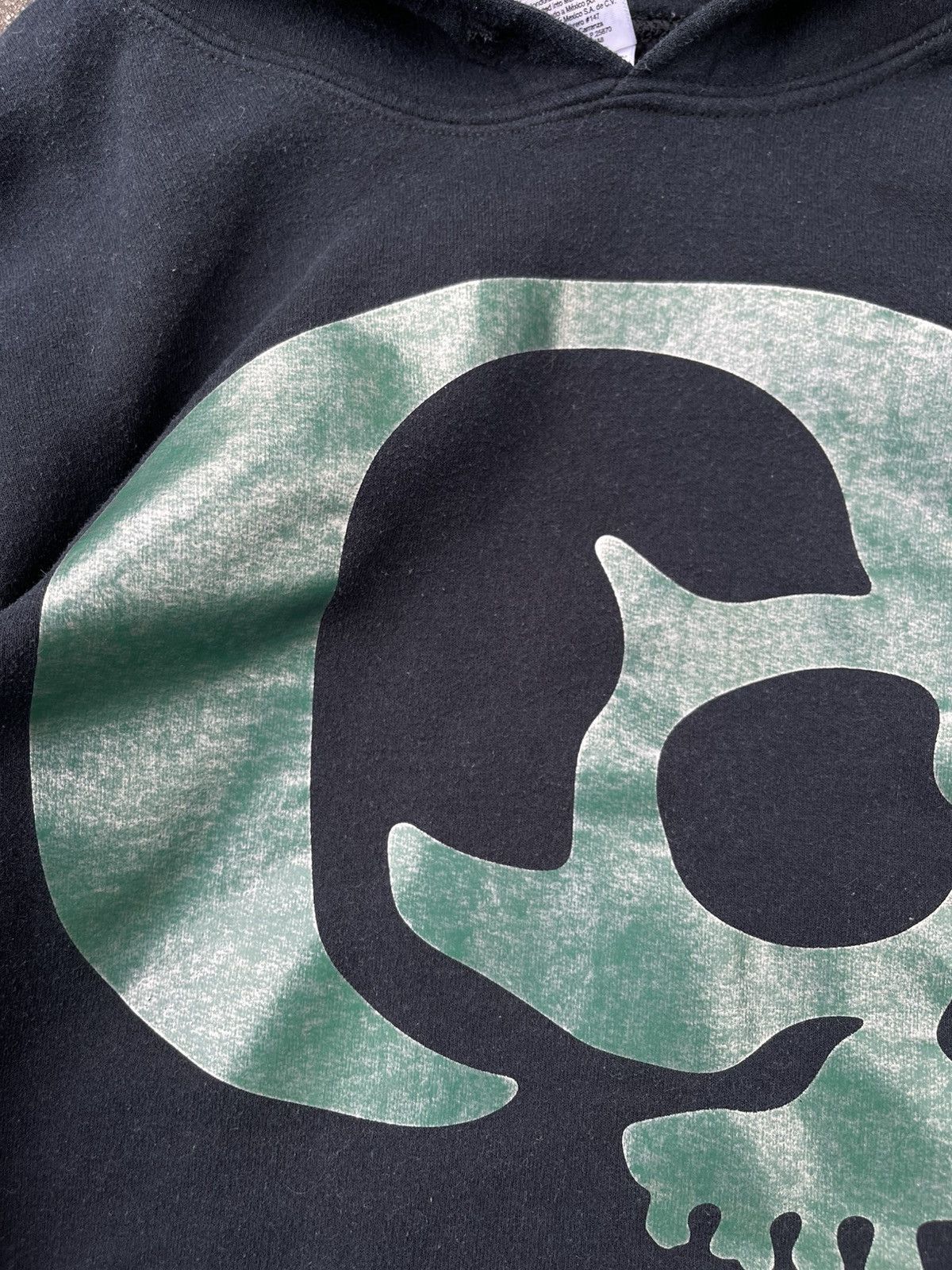 Vintage 💀🍏 Vintage 2000s Green metallic skull big print boxy hoodie Size US L / EU 52-54 / 3 - 2 Thumbnail