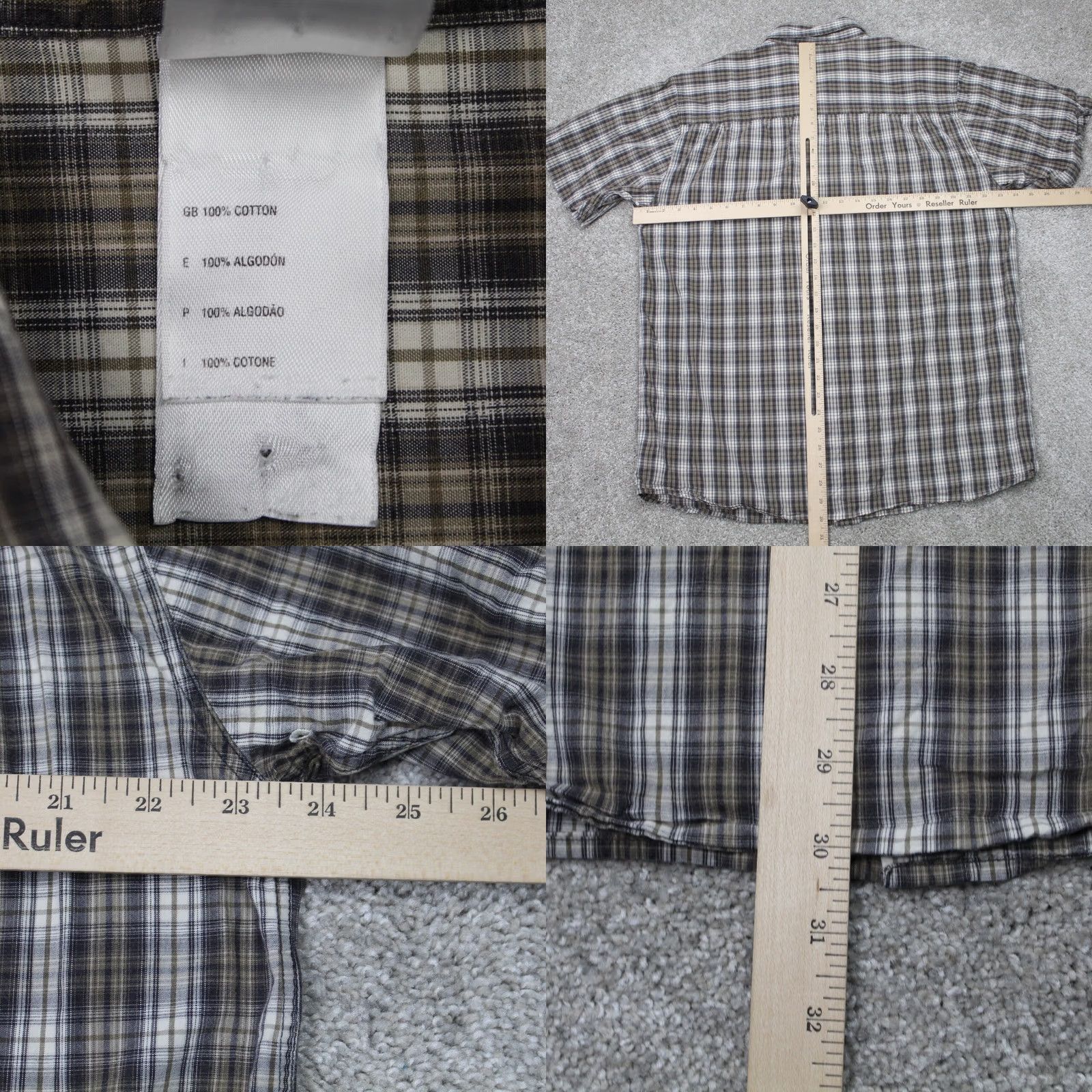 The North Face The North Face Shirt Men XL Brown/White Plaid 100% Cotton Short Sleeve Button Up Size US XL / EU 56 / 4 - 8 Thumbnail