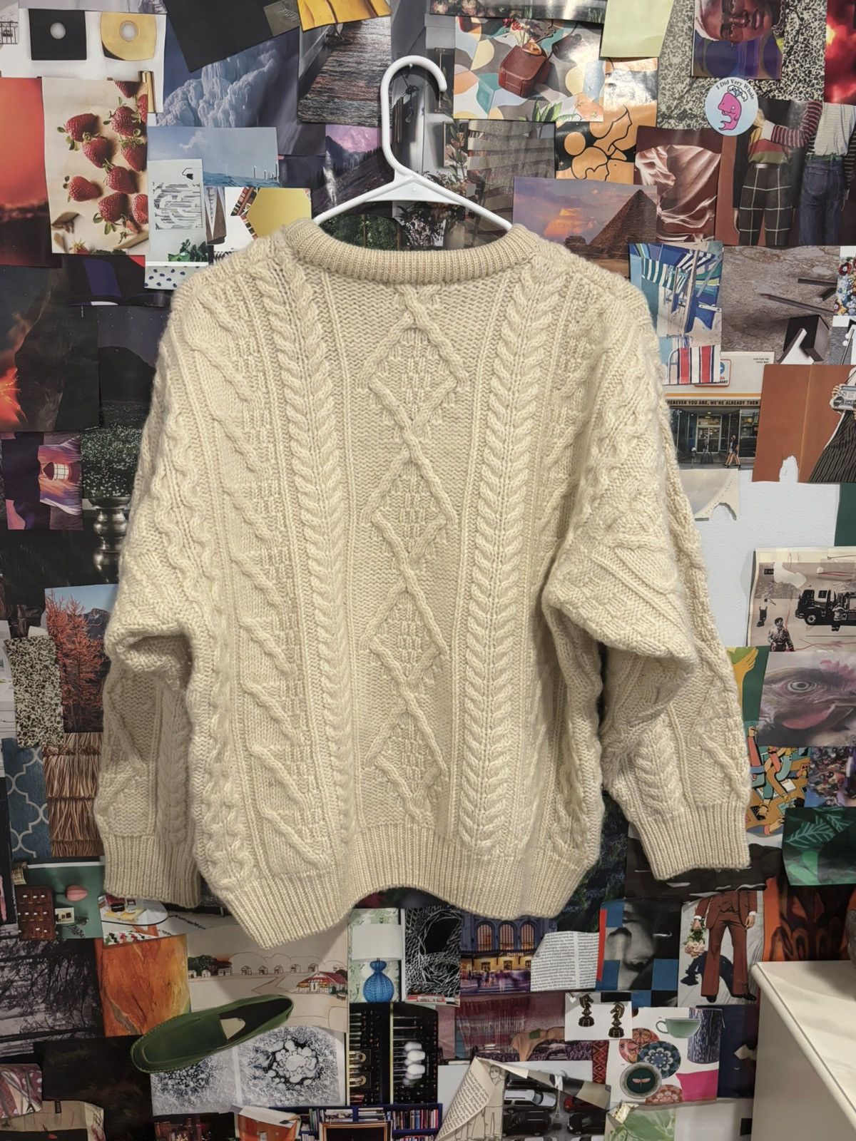 Vintage Handmade Irish Pure Wool Sweater From the 1980s Size Medium Size US M / EU 48-50 / 2 - 2 Thumbnail