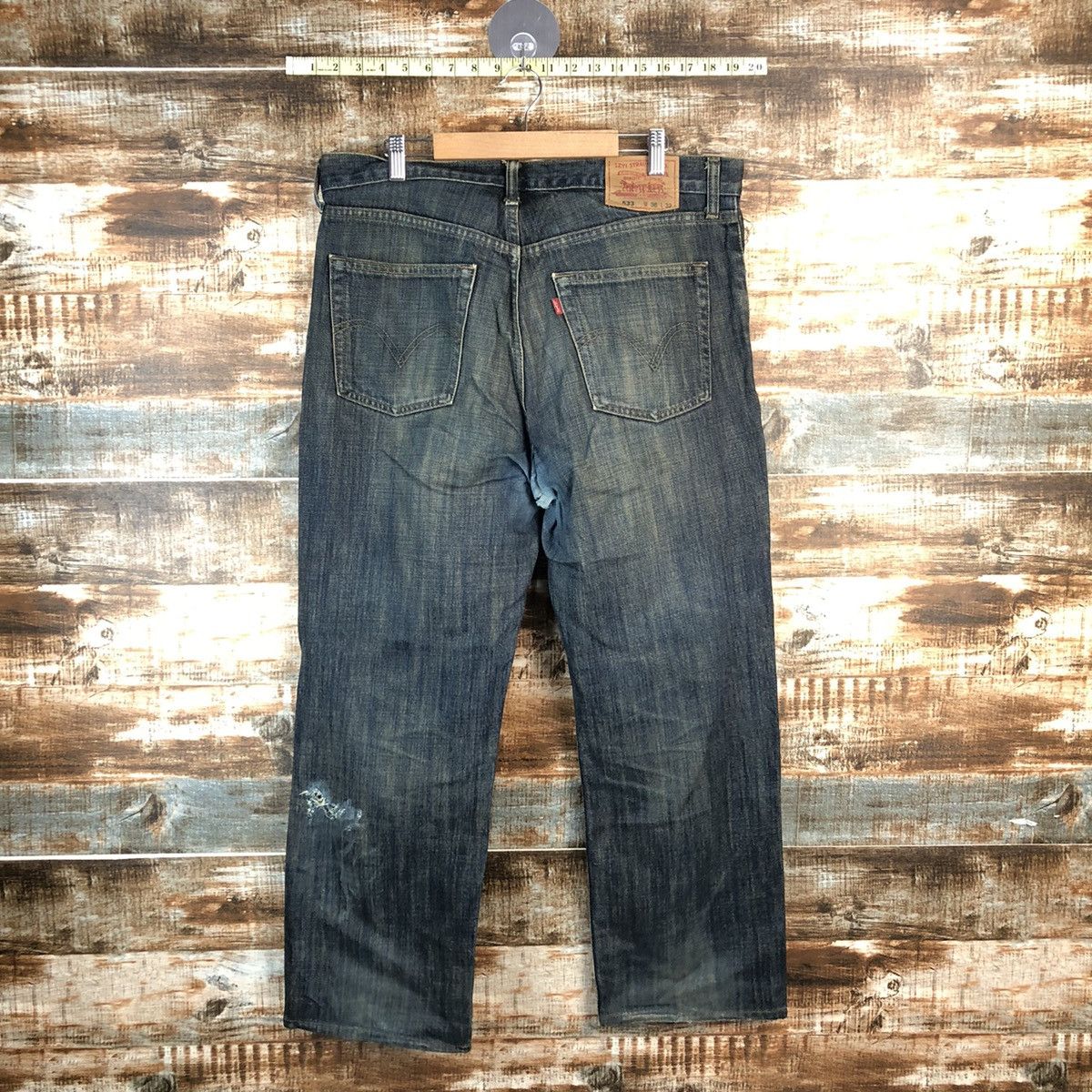 Levi's DLL Levis 533 Blue ripped Denim jeans Pants #C208 Size US 36 / EU 52 - 12 Thumbnail