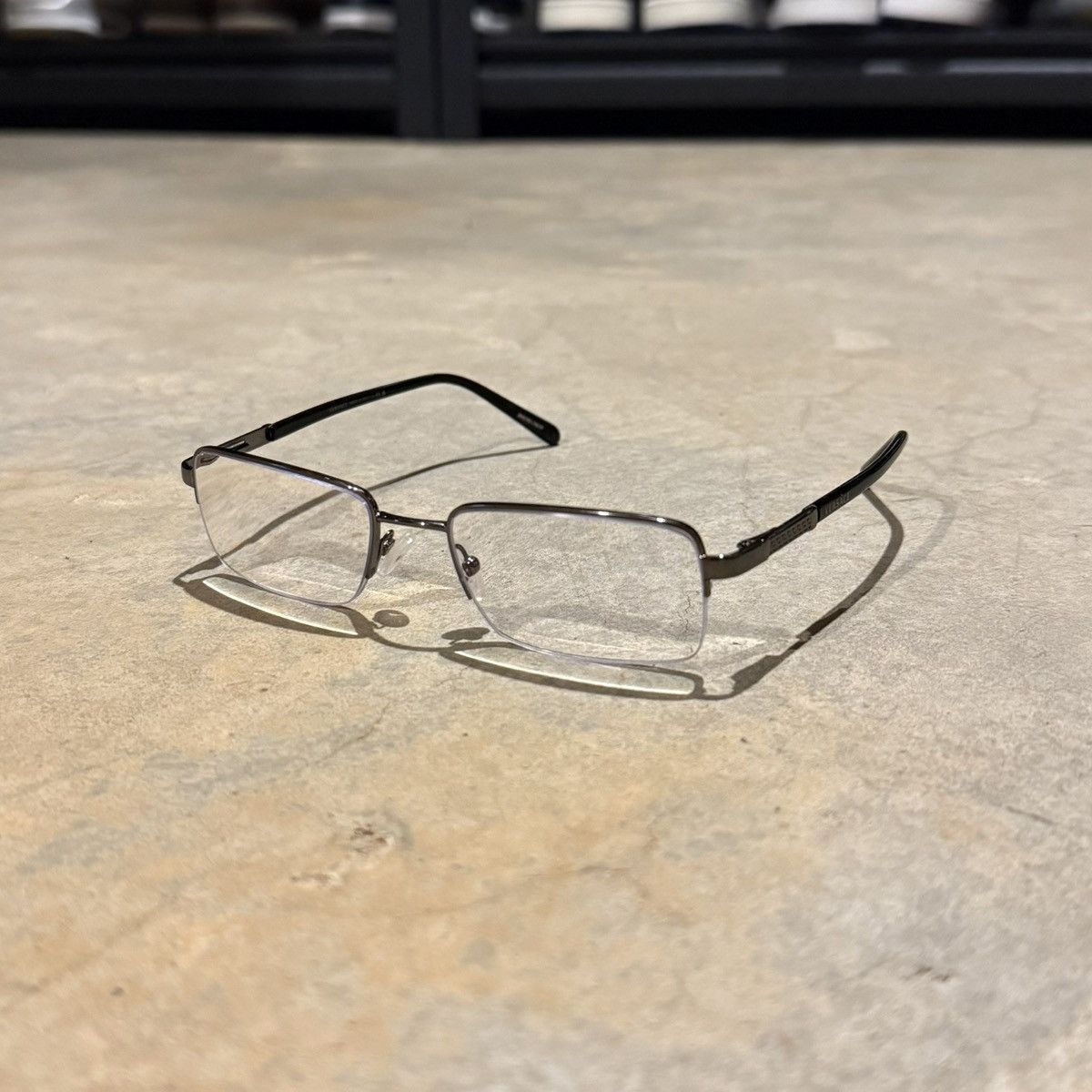 Versace Half Rim Rectangle Greca Eyeglasses Mod 1066