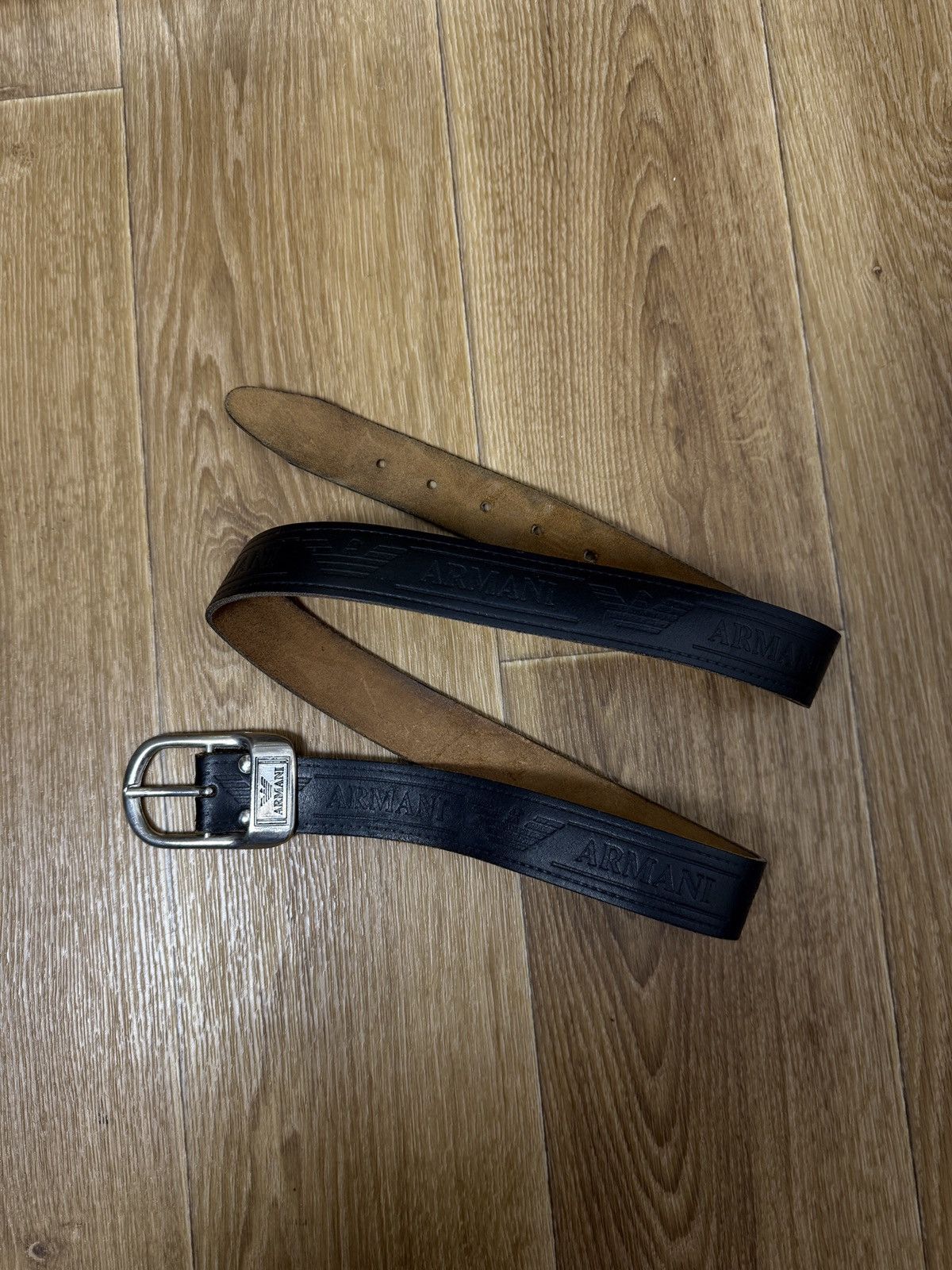 Armani Vintage Giorgio Armani Leather Belt Size ONE SIZE - 1 Thumbnail
