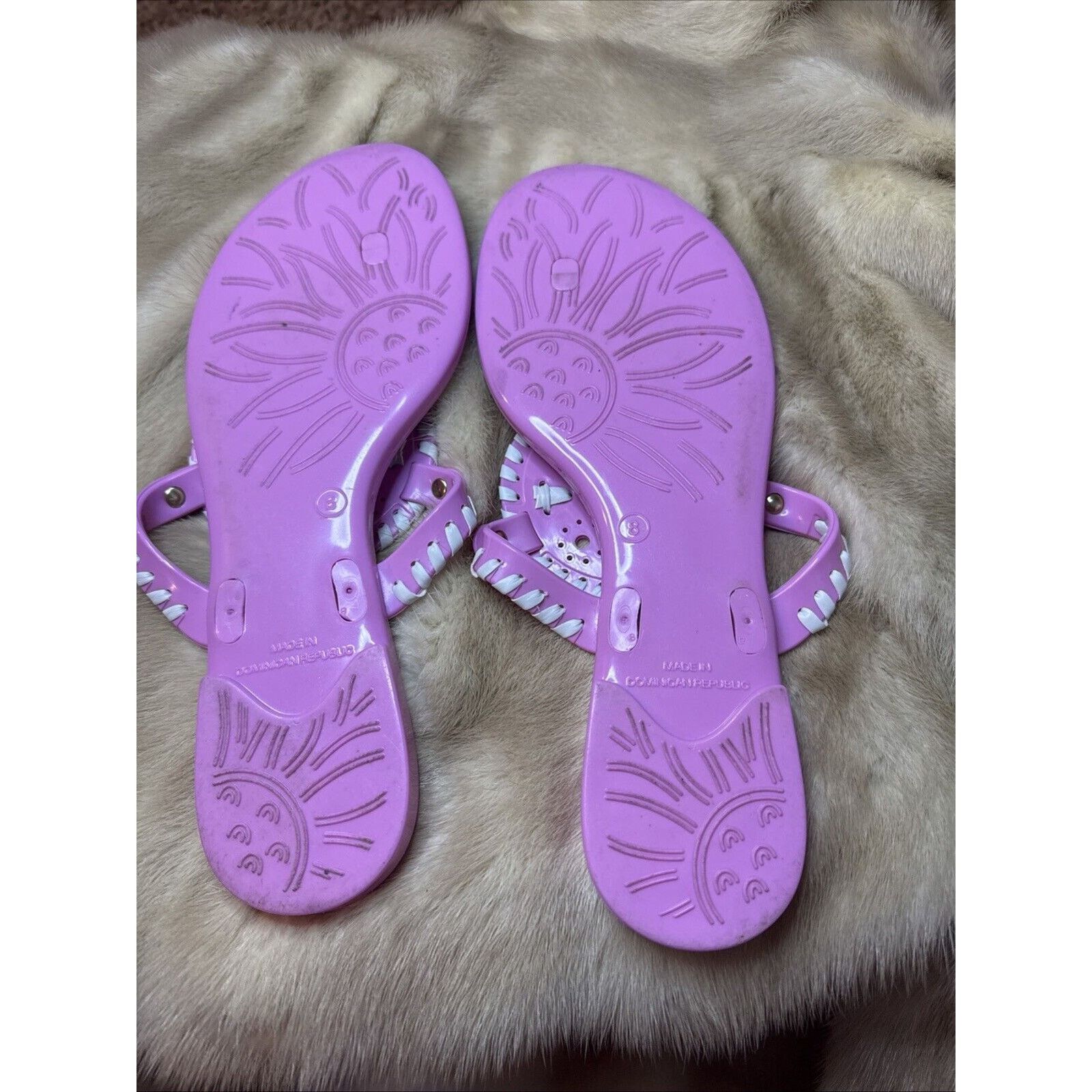 Jack Rogers Jack Rogers Womens Stripe Jelly Thong Sandal Open Toe Size US 8 / IT 38 - 4 Thumbnail