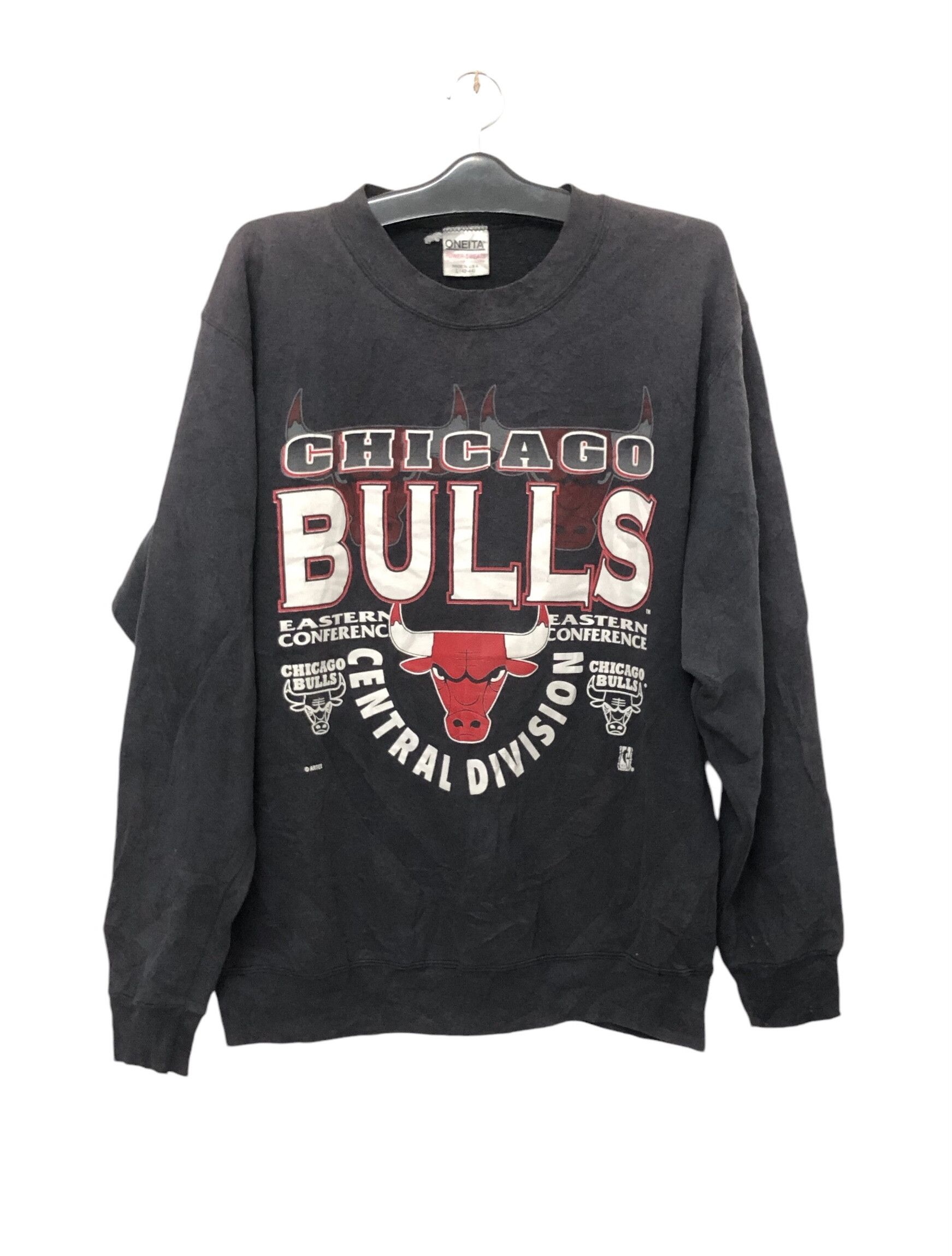 NBA × Vintage Vintage NBA Chicago Bulls By Oneita Power Sweats Size US L / EU 52-54 / 3 - 1 Thumbnail