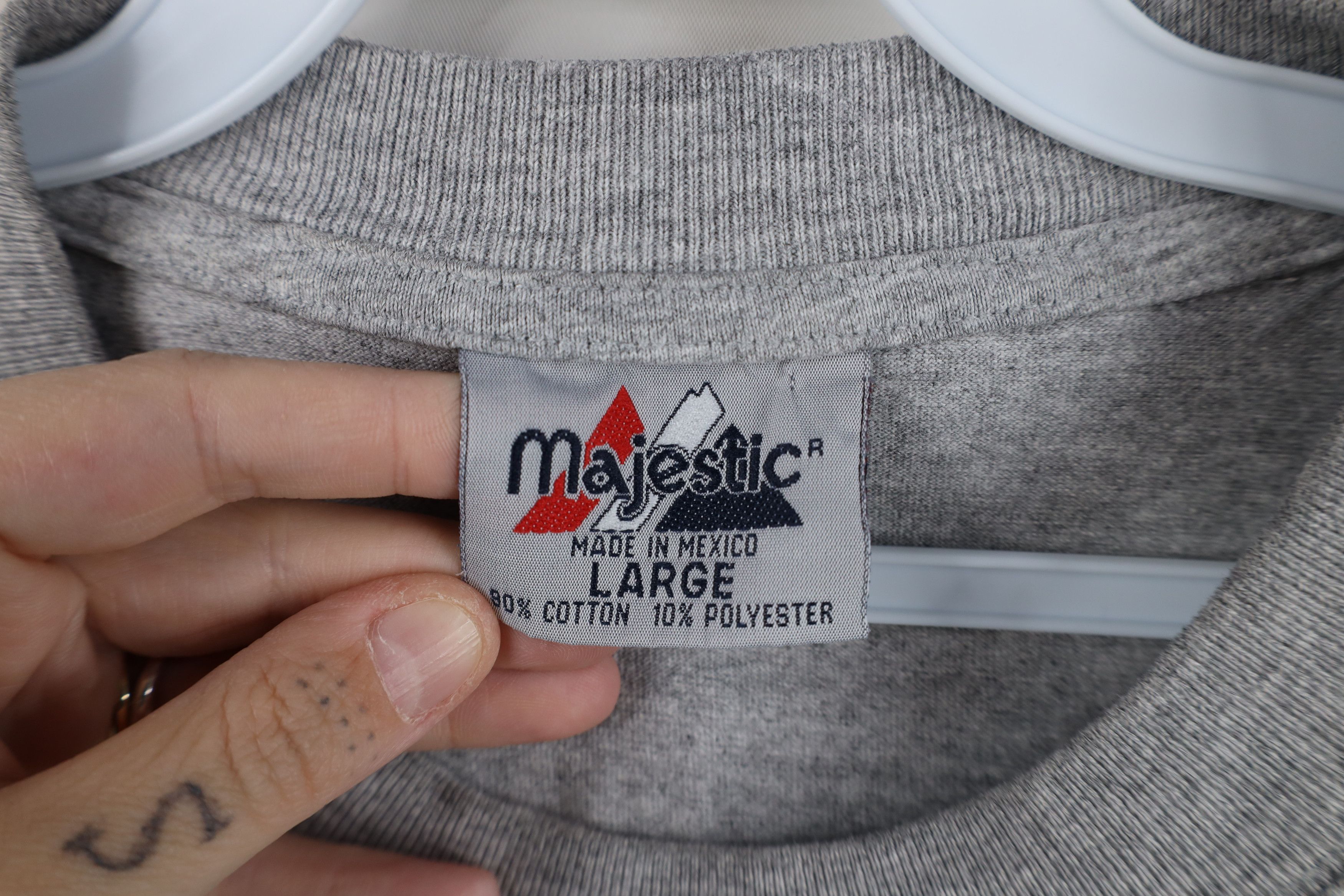 Majestic Vintage 90s Majestic Packers Football T-Shirt Heather Gray Size US L / EU 52-54 / 3 - 8 Thumbnail