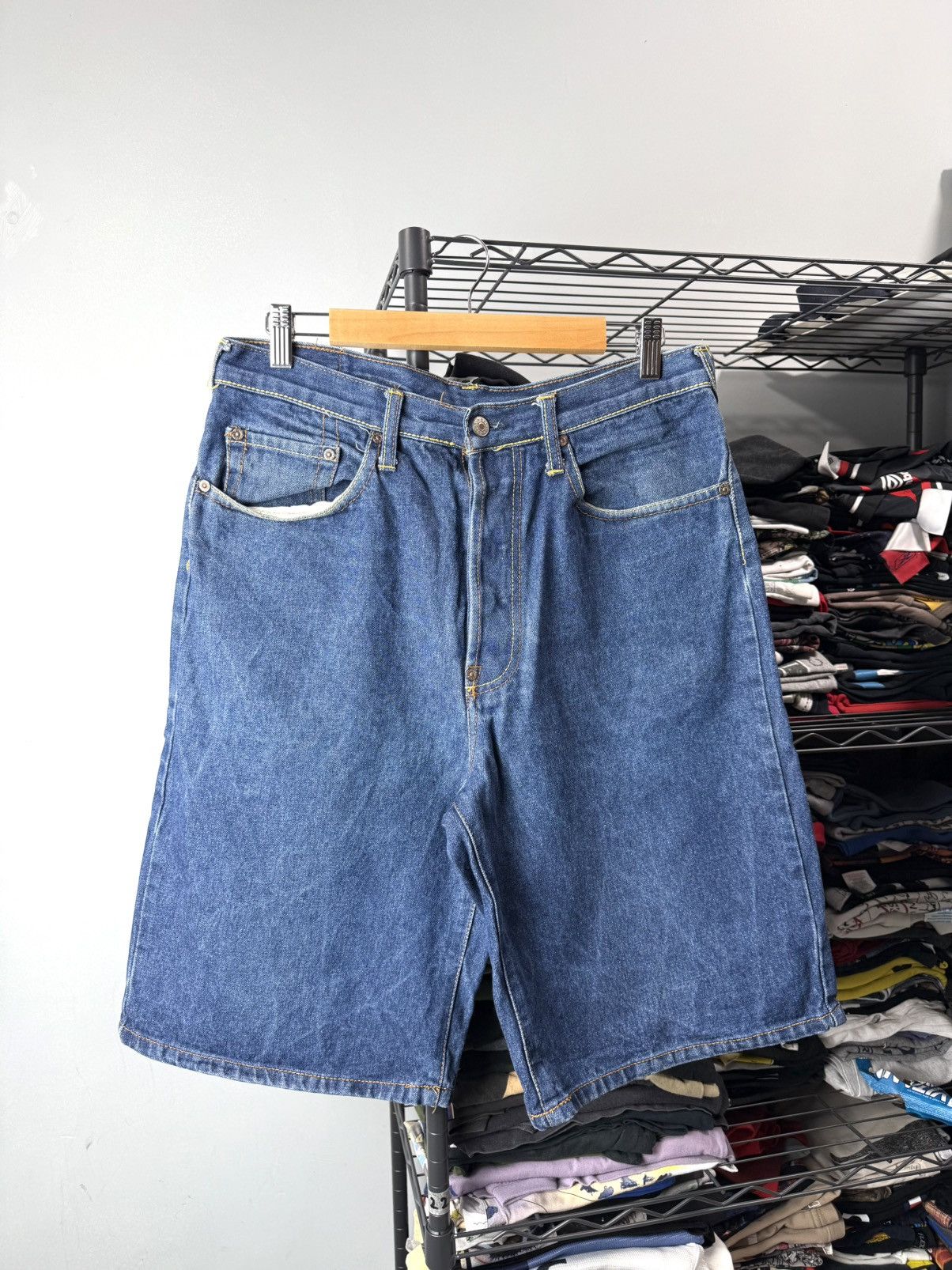 Evisu Vintage Evisu Hieroglyphs Denim Shorts Japan Size US 32 / EU 48 - 2 Thumbnail