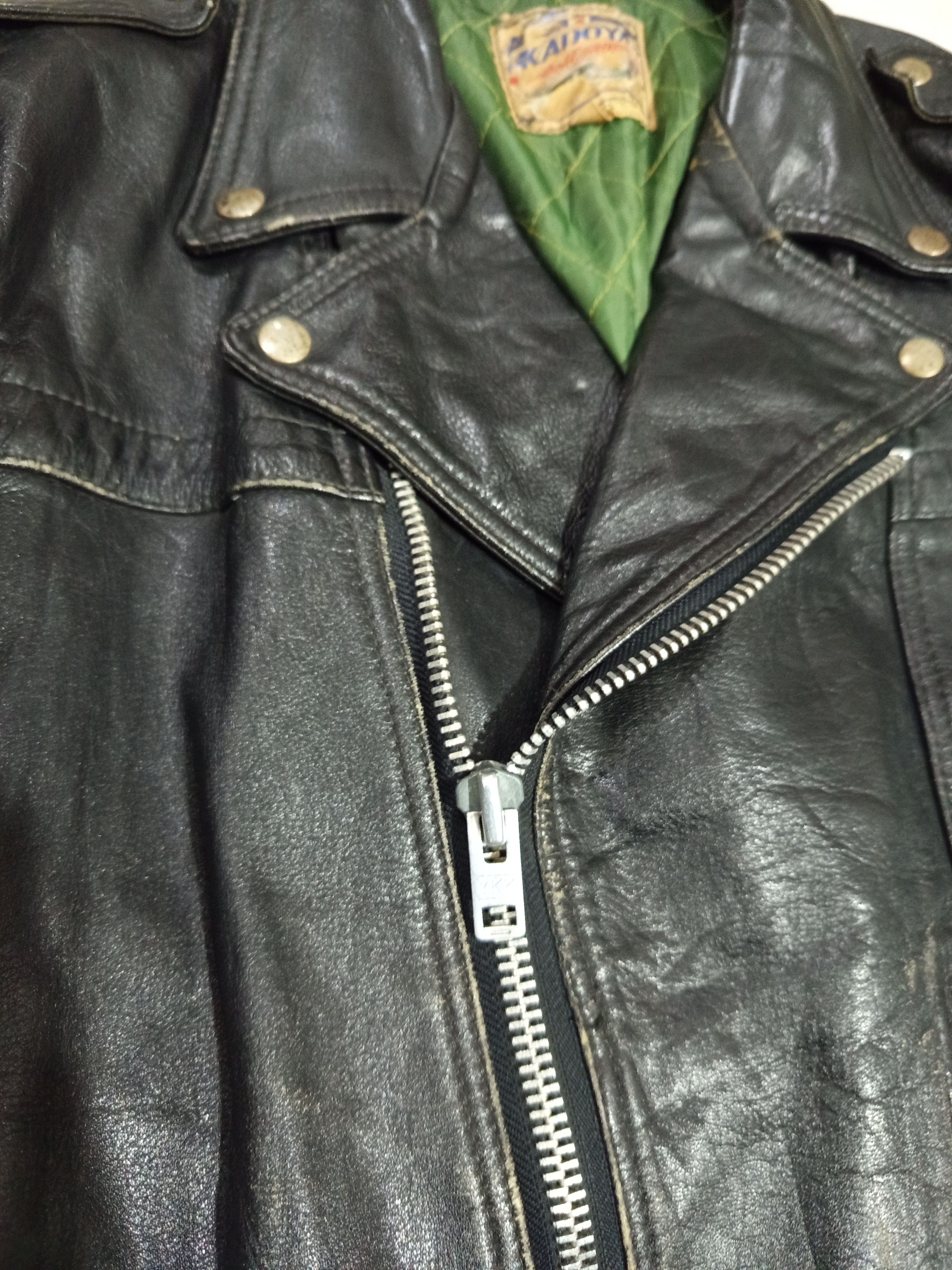 Japanese Brand Kadoya Leather Jacket 80s Size US XL / EU 56 / 4 - 9 Thumbnail