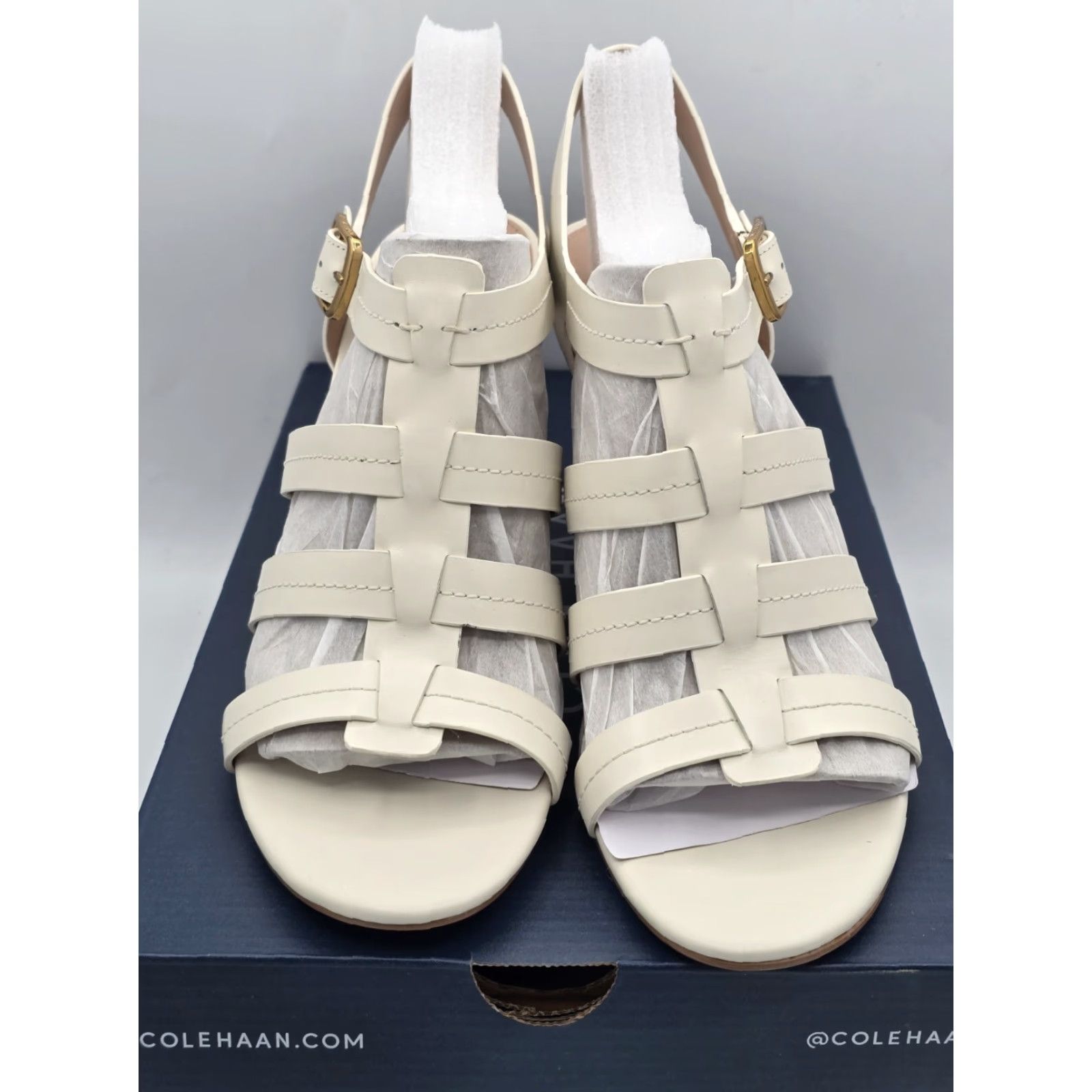 Cole Haan VINTAGE Cole Haan Josie Sandals Brand Fisherman Women’s Leather White 10 B Narrow 90s Concert Style Mens Womens Girls? Size US 10 / IT 40 - 4 Thumbnail