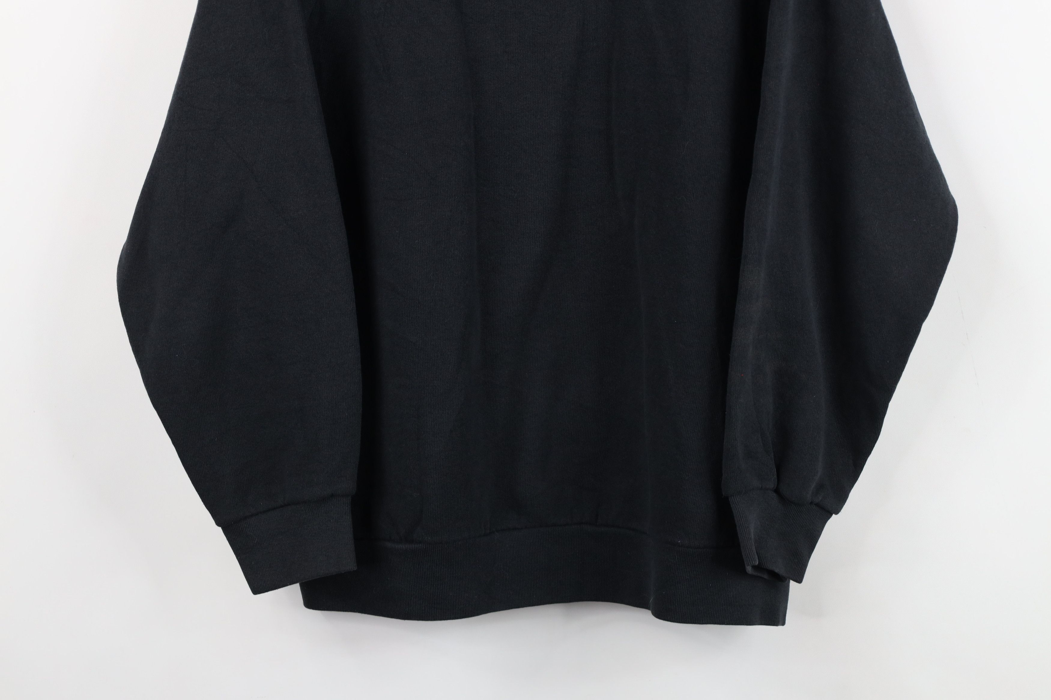 Vintage Vintage 90s Streetwear Faded Blank Crewneck Sweatshirt Black Size M / US 6-8 / IT 42-44 - 3 Thumbnail
