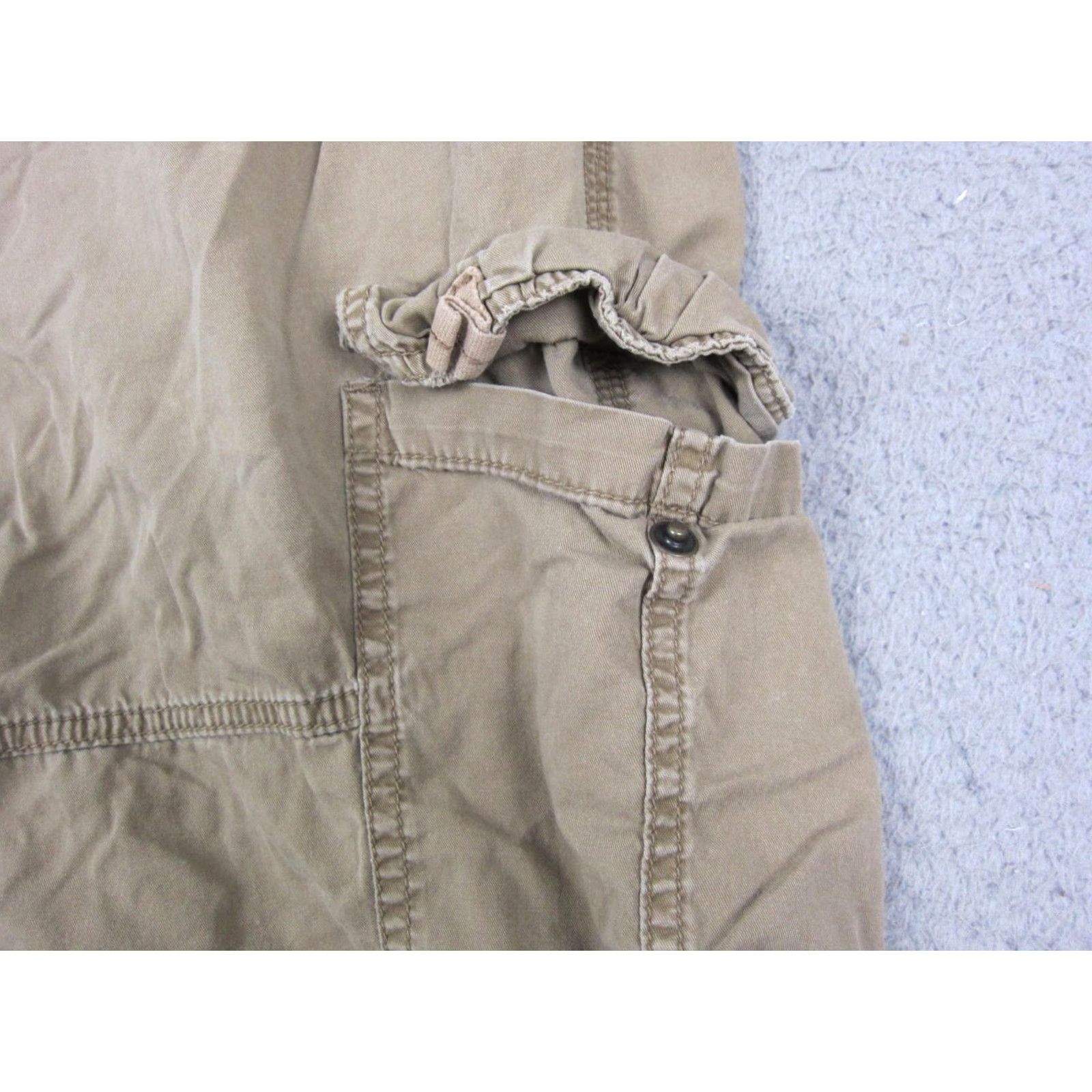 Vintage Buckle Buckle Shorts Mens 33 Brown Khaki Acapulco Cargo 25" Outdoor Hiking Canvas 5-Pocket Pockets Cargo Size US 33 - 2 Thumbnail