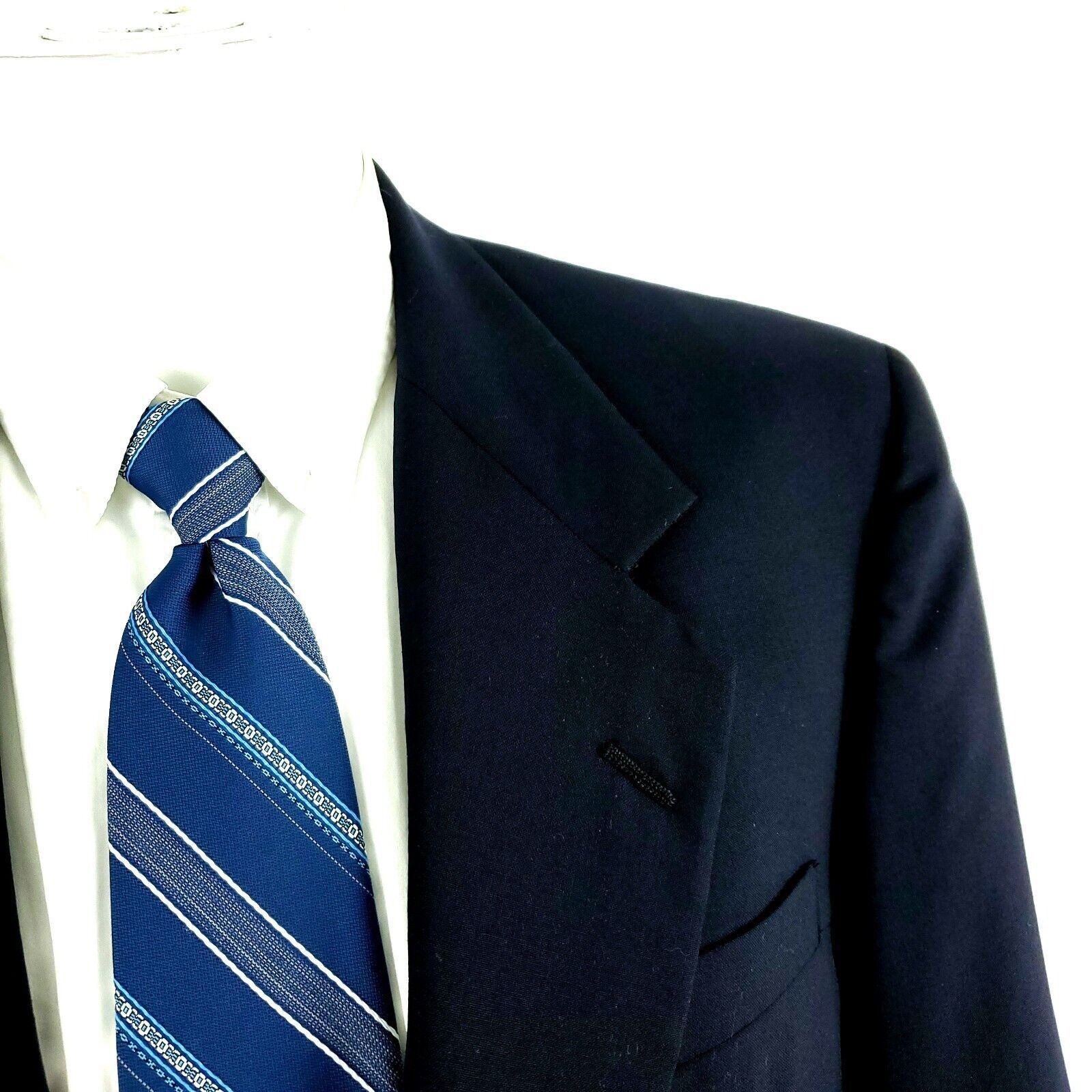 Tom James Tom James Executive Wool 2 Button Blazer 38R Blue Size 38R - 2 Thumbnail