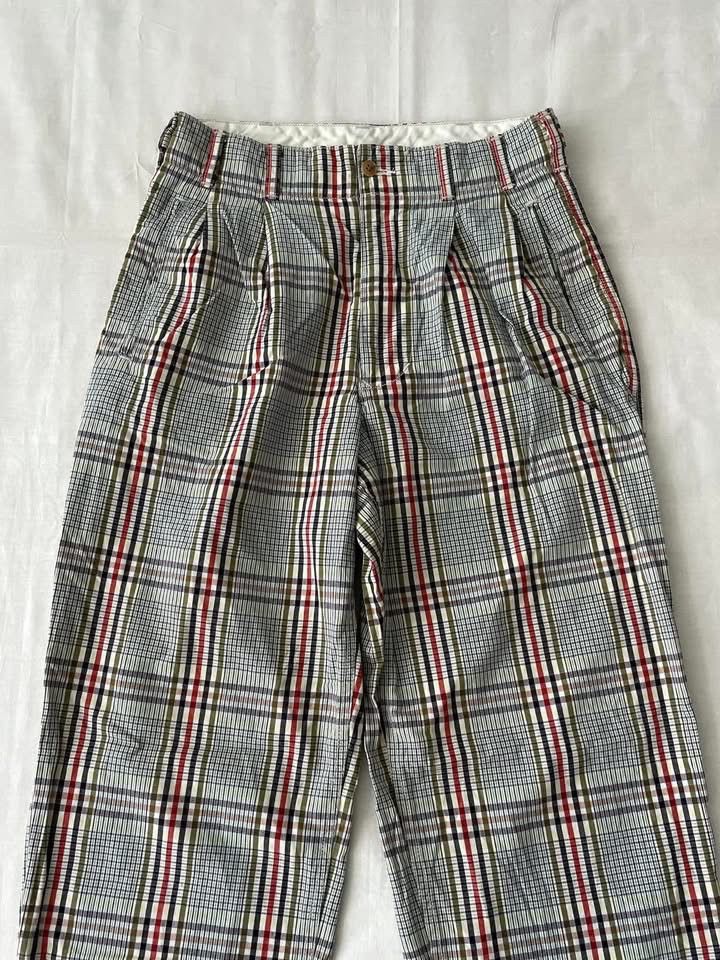 Nigel Cabourn Nigel Cabourn Wide Hi Waist Plaid Pants Size US 29 - 2 Thumbnail