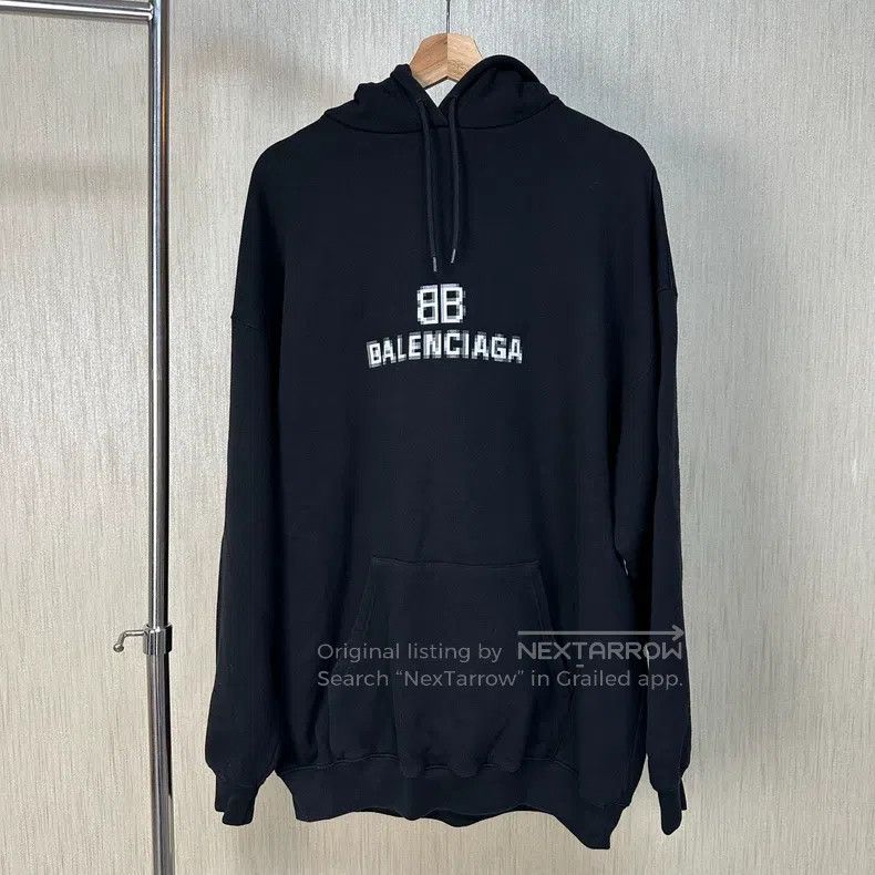 Balenciaga Balenciaga Logo Letter Print Drawstring Fleece Long Sleeve Size US S / EU 44-46 / 1 - 1 Thumbnail