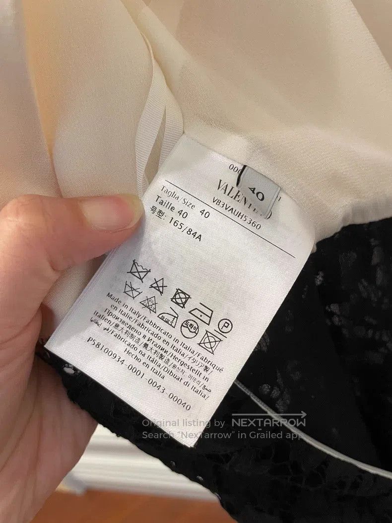 Valentino Valentino Black and white color-blocked lace dress Size M / US 6-8 / IT 42-44 - 9 Thumbnail