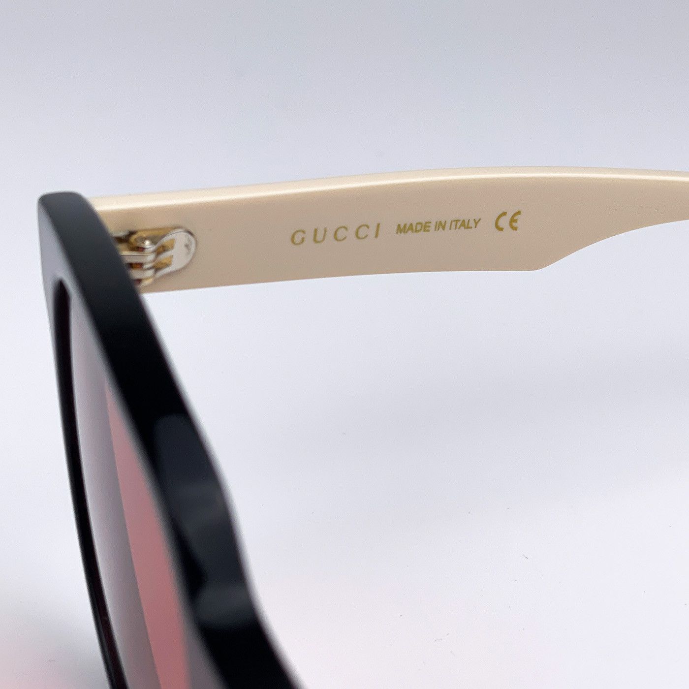 Gucci NEW Gucci GG0960SA 004 Black White Orange Women Sunglasses Size ONE SIZE - 4 Thumbnail