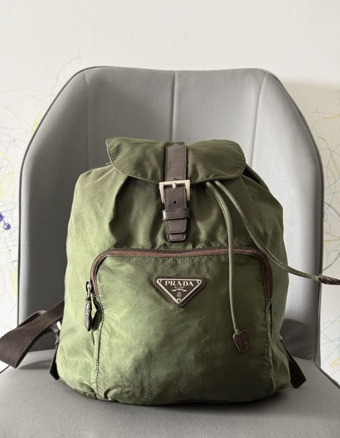 Prada Prada green backpack Size ONE SIZE - 2 Thumbnail