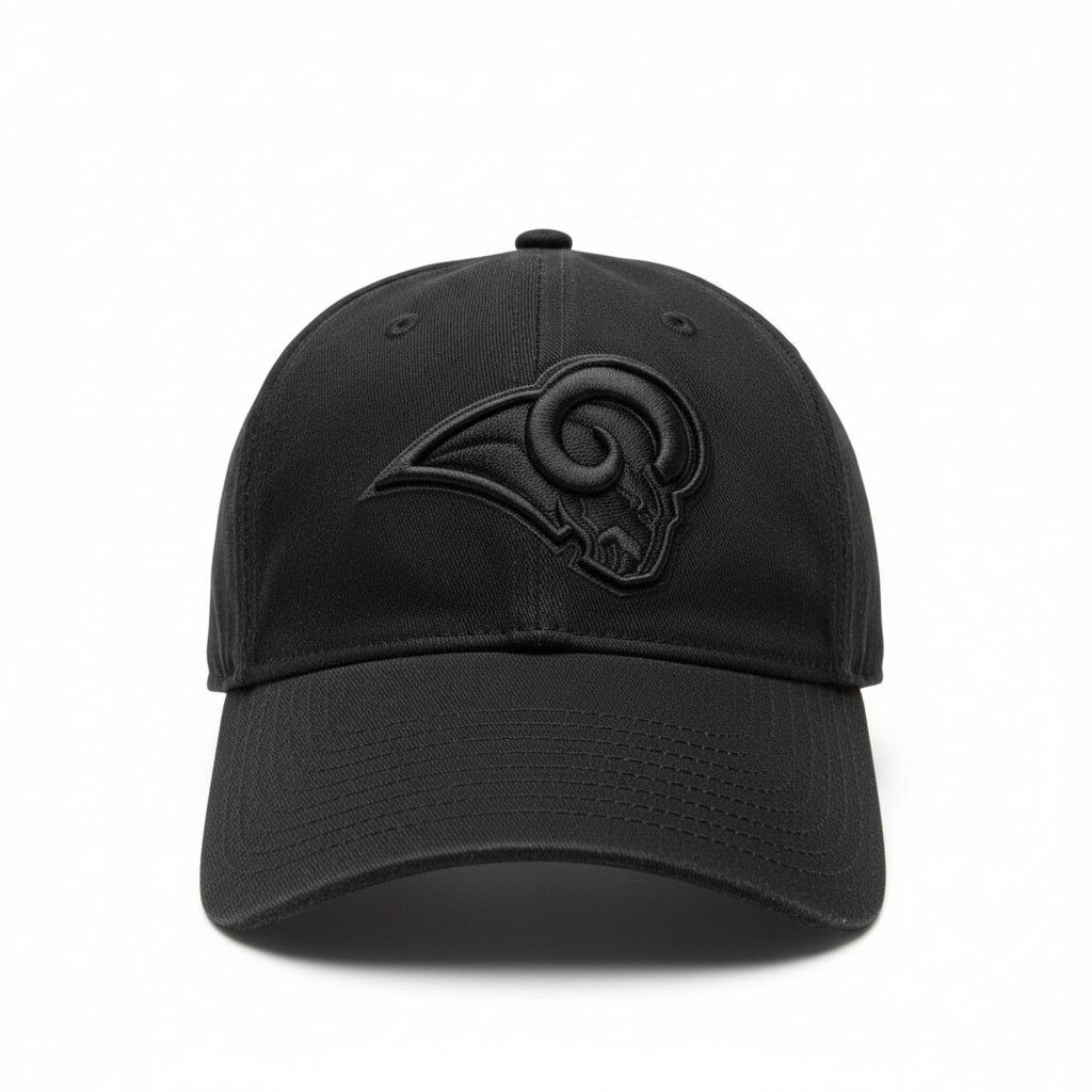 NFL LA Rams Triple Black NFL Pro Line Trucker Mesh Snapback Hat Size ONE SIZE - 1 Thumbnail