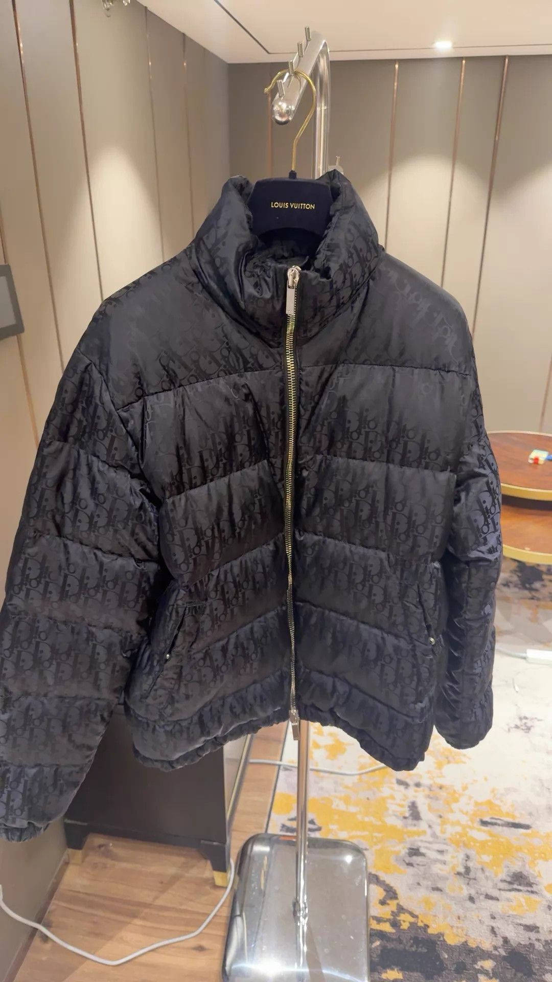 Dior Dior black allover print puffer 48 authentic Size US M / EU 48-50 / 2 - 1 Thumbnail