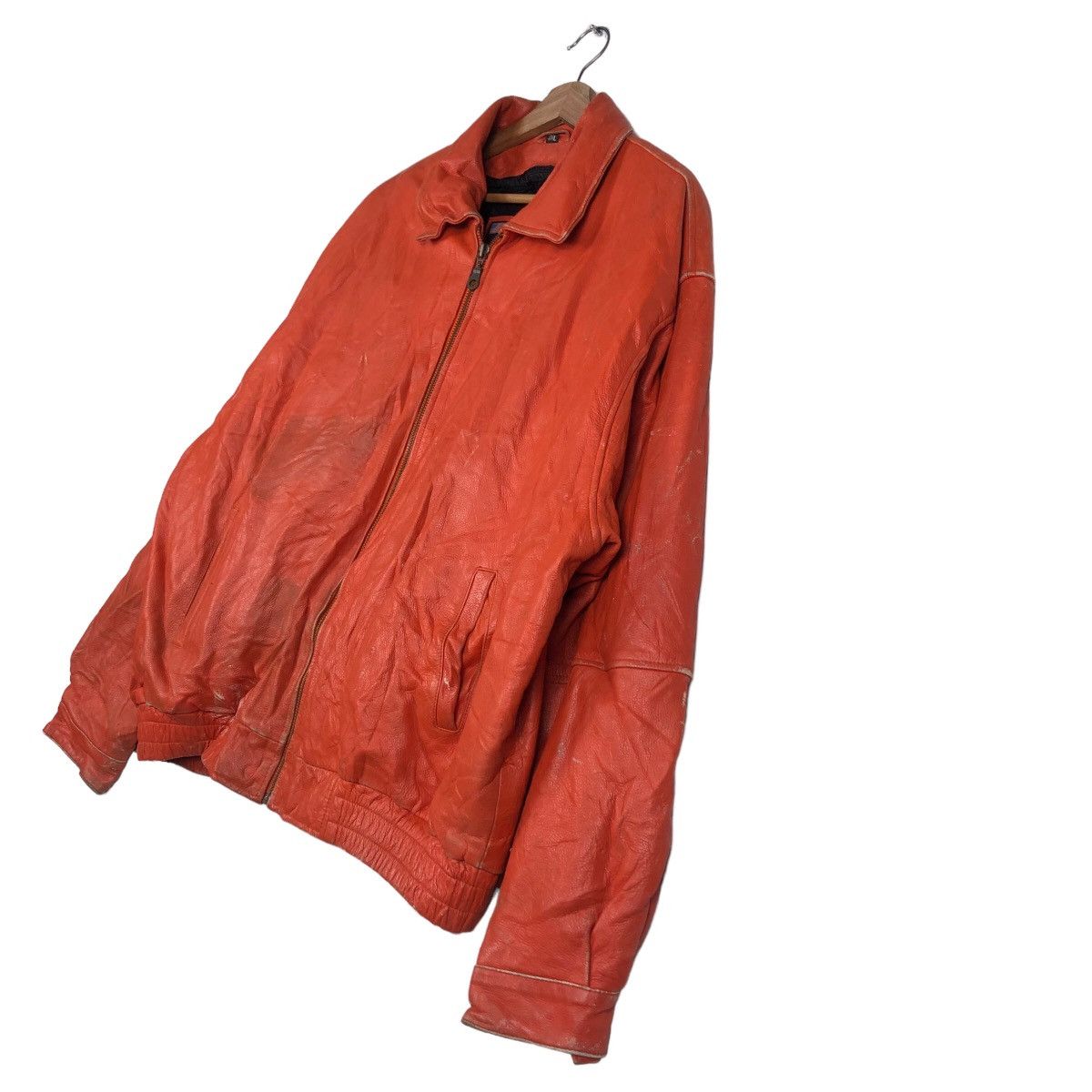 Japanese Brand 🔥Moda Italiana American Born Genuine Leather Biker Jacket Size US XXL / EU 58 / 5 - 2 Thumbnail