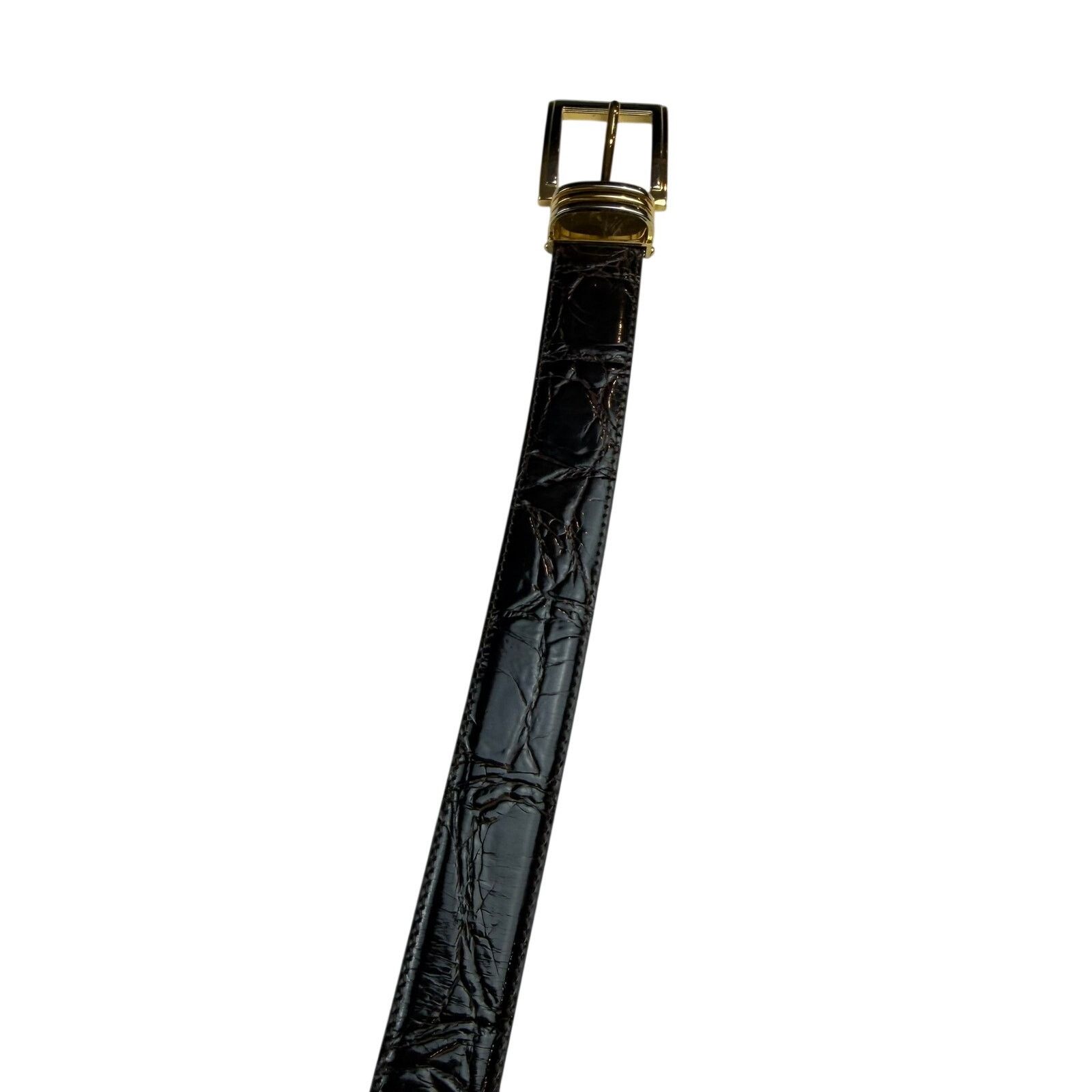 Other Avanti Black Crocodile Leather Belt Size 42 Italy Size 42 - 2 Thumbnail