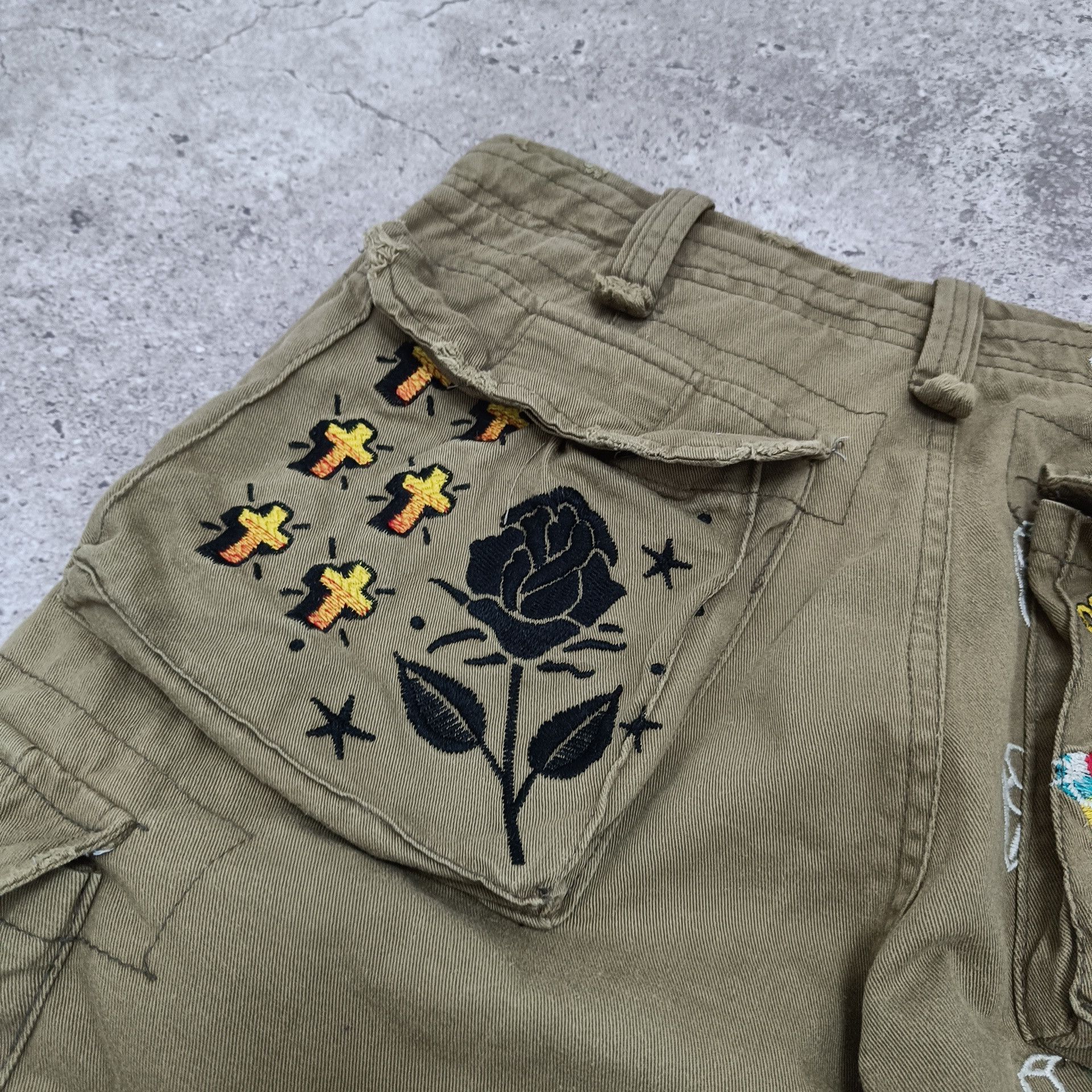 Ed Hardy × Japanese Brand × Vintage Shiroi Neko Japanese Shorts like Ed Hardy Size US 31 - 5 Thumbnail