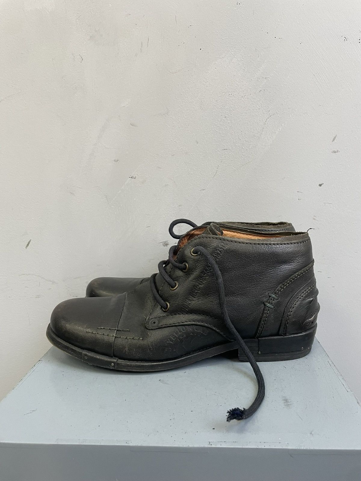 Dirk Bikkembergs Yelluncab black leather boots minimal classic guidi style Size US 9 / EU 42 - 10 Thumbnail
