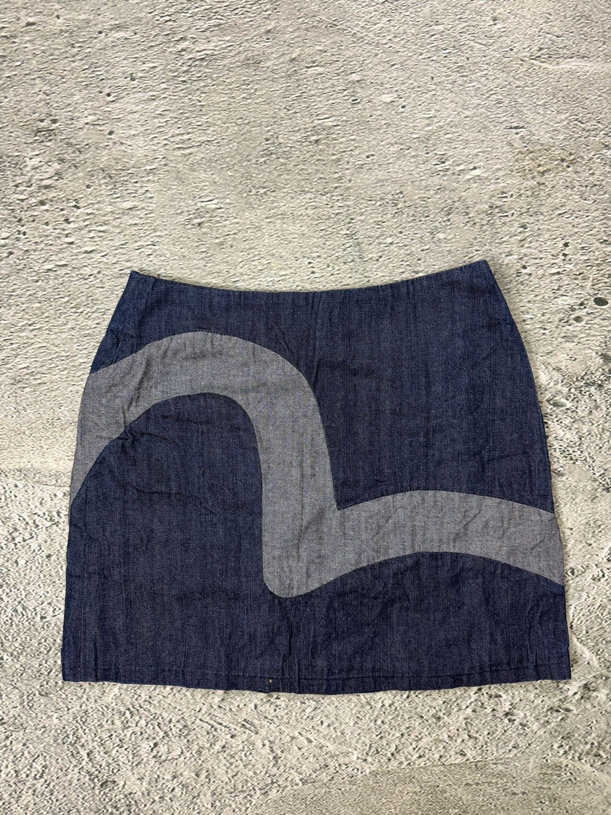 Evisu Evisu Donna vintage navy skirt big seagull logo Y2K Size 27" / US 4 / IT 40 - 1 Thumbnail