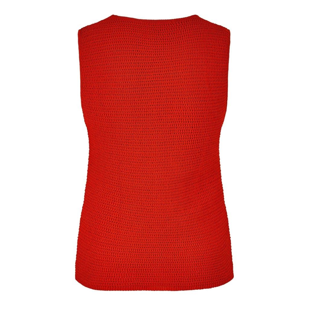 Bottega Veneta Bottega Veneta Scoop Neck Regular Fit Tank in Red Size M / US 6-8 / IT 42-44 - 2 Thumbnail