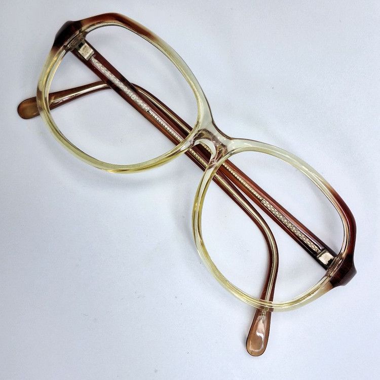 Other 90s Japan Vintage Model 116 Champagne Yellow Glasses Frame Size ONE SIZE - 1 Thumbnail