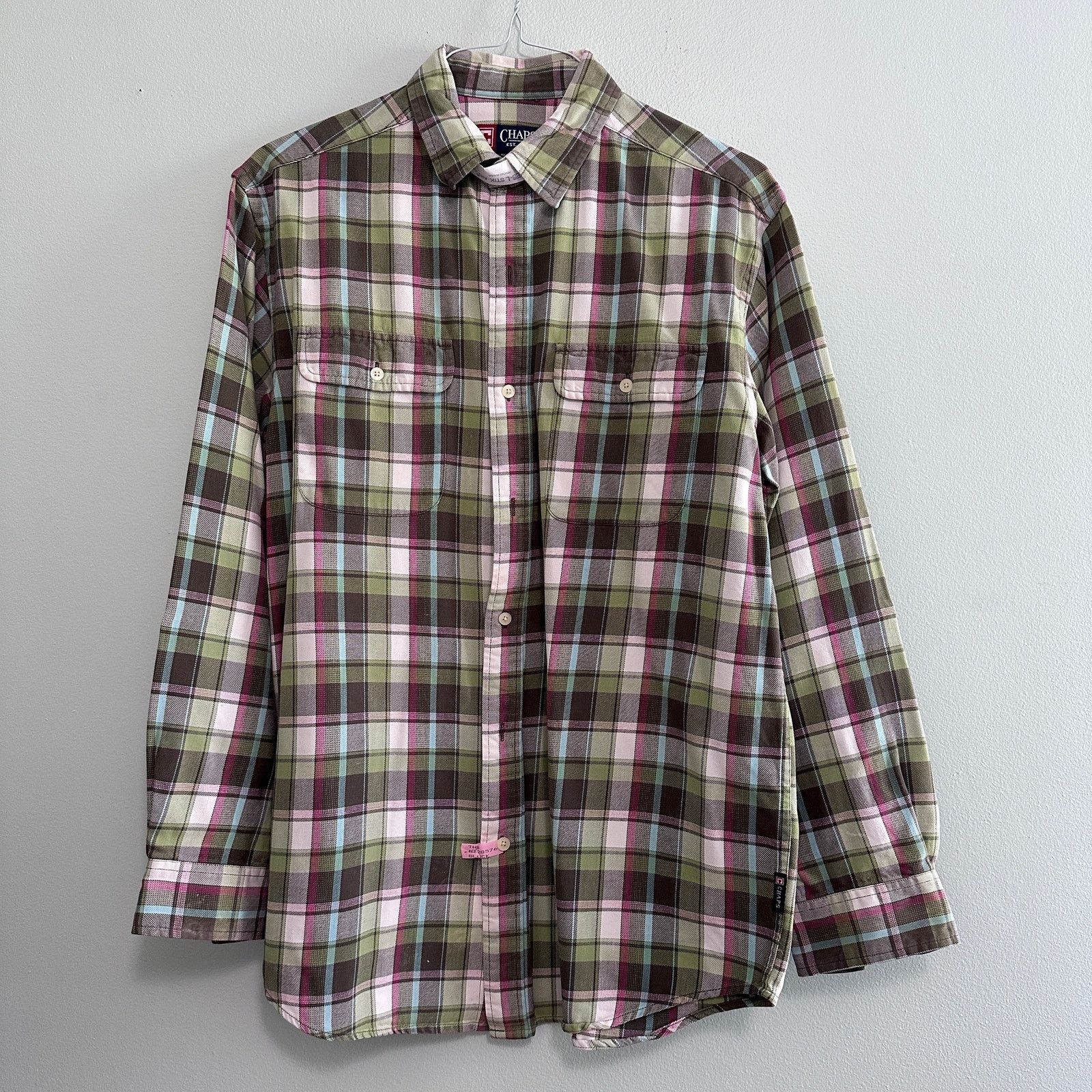 Chaps Chaps green plaid flannel button down Size US M / EU 48-50 / 2 - 2 Thumbnail