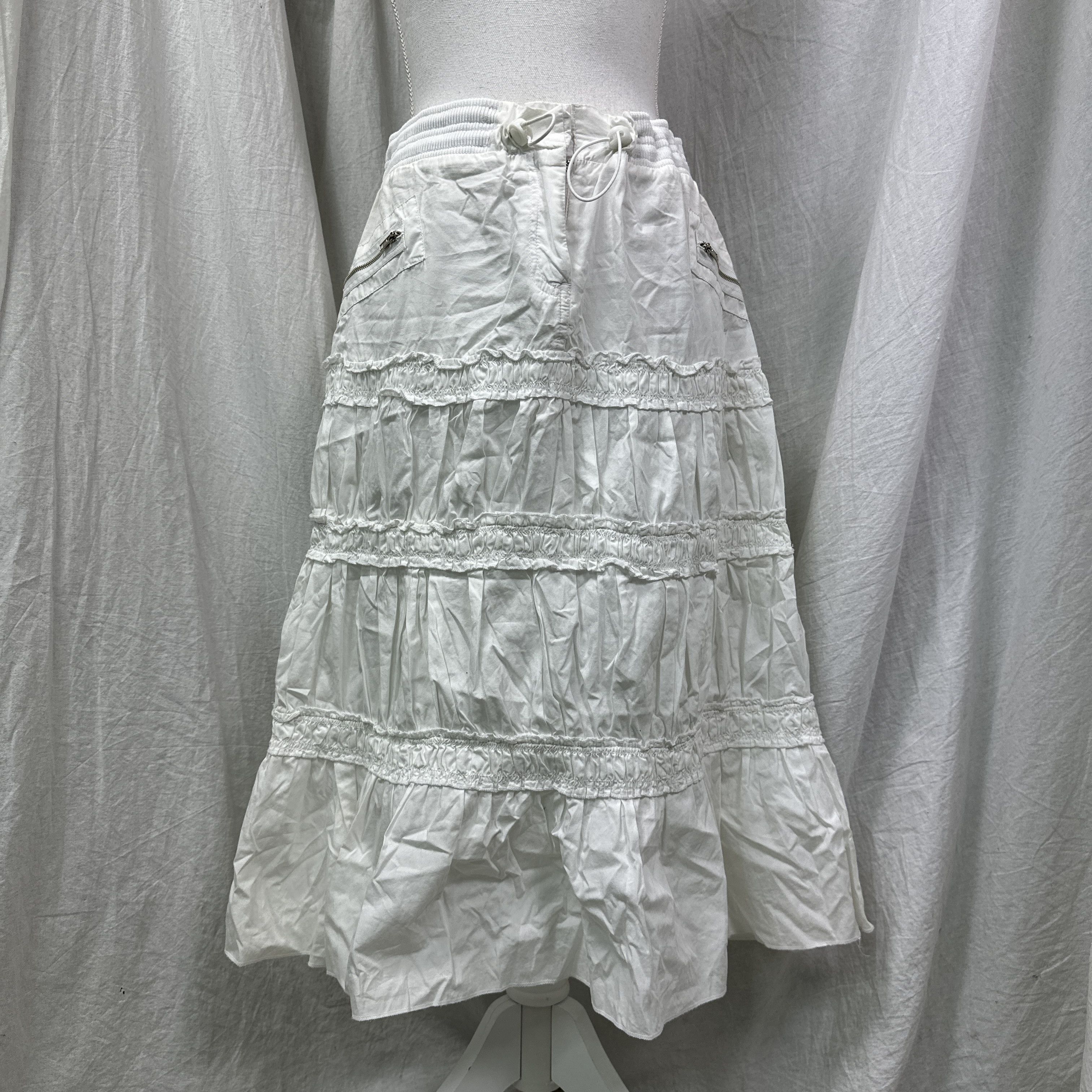 Vintage Preppy Boho Pleated Corset Maxi Skirt Y2K