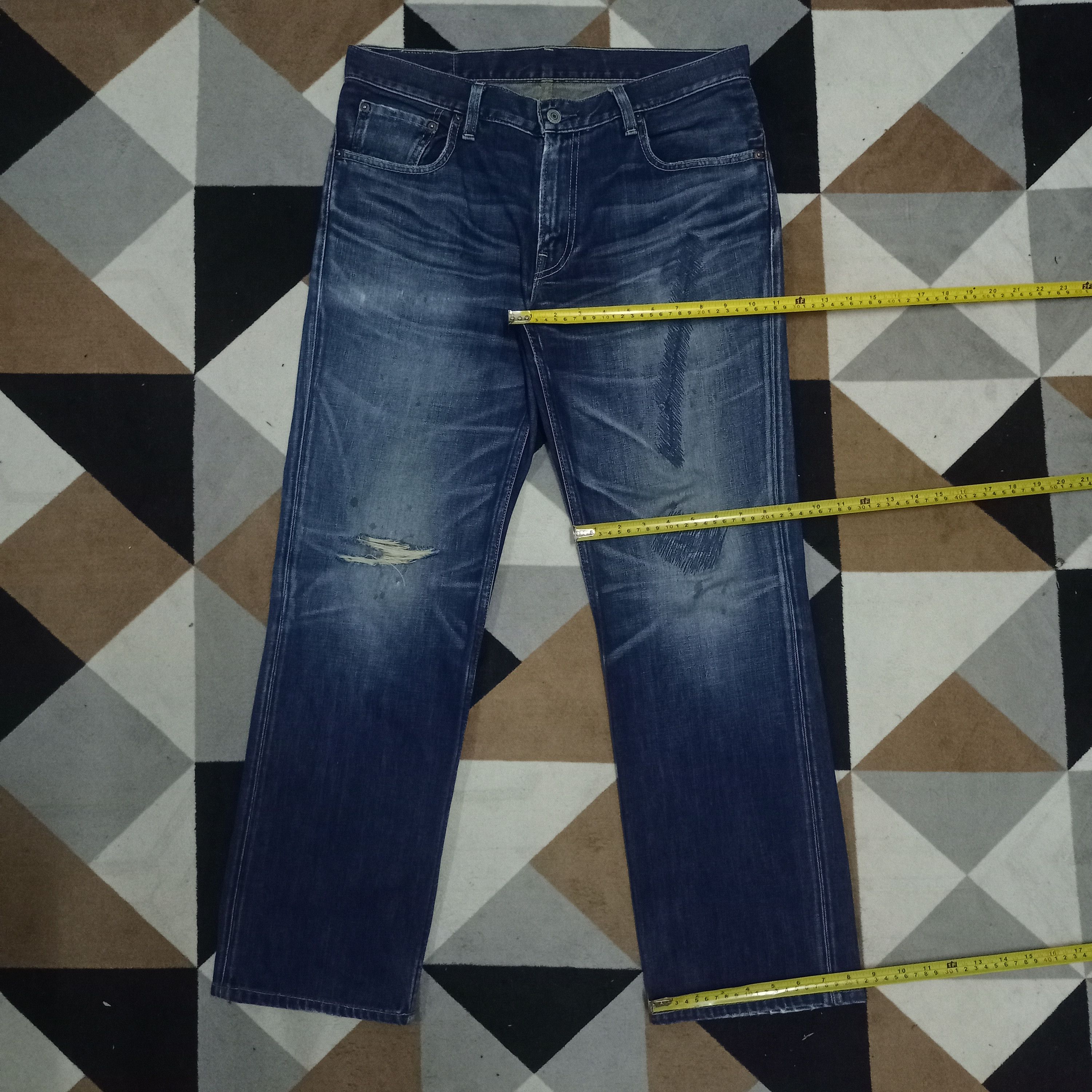 Levi's × Levi's Vintage Clothing Vintage 90s Levis 502 Blue Wash Distressed Baggy Jeans 34x29 Size US 34 / EU 50 - 9 Thumbnail