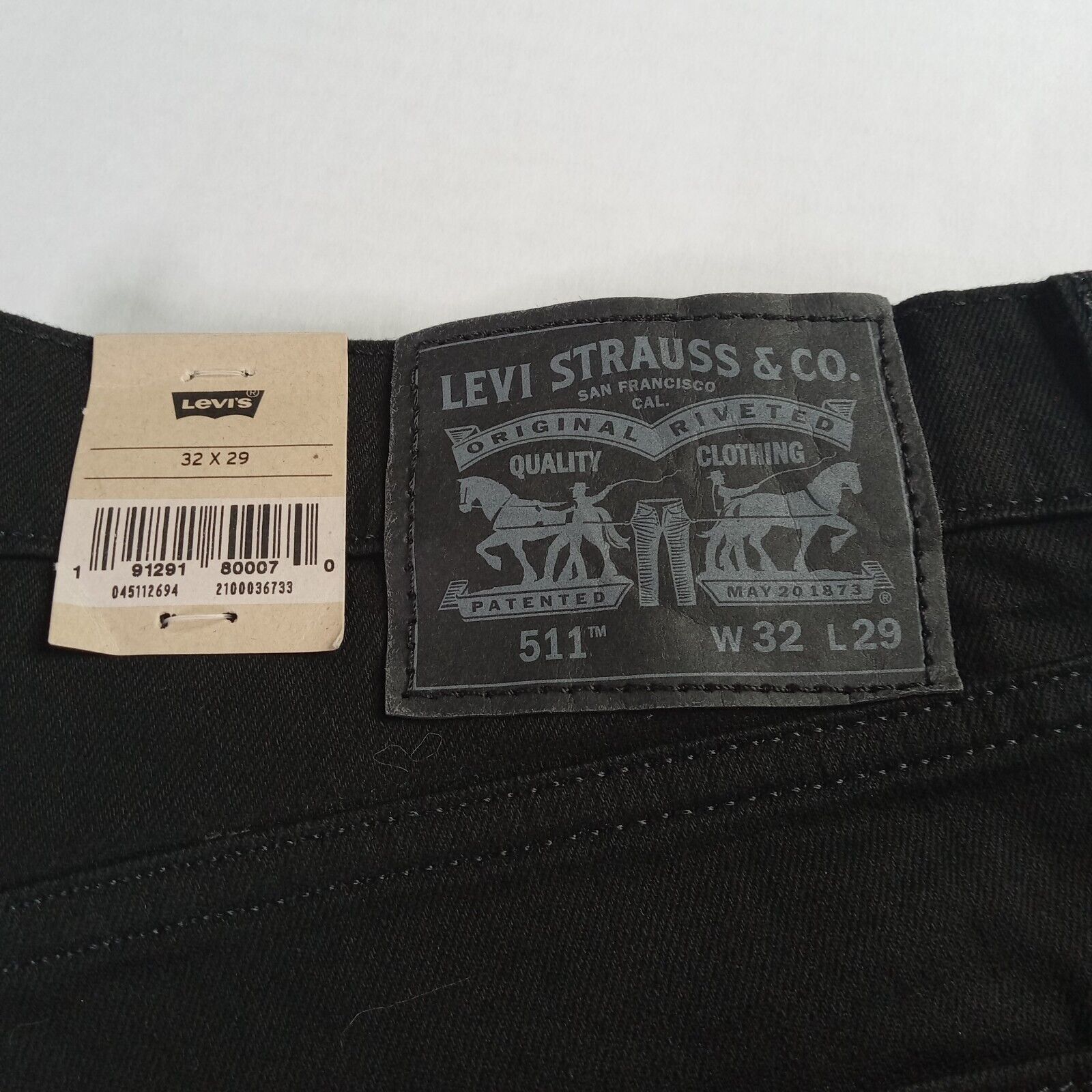 Levi's Levi's 511 Slim Fit Jeans Men's 32x29 Black Stretch Slim Size US 32 / EU 48 - 2 Thumbnail