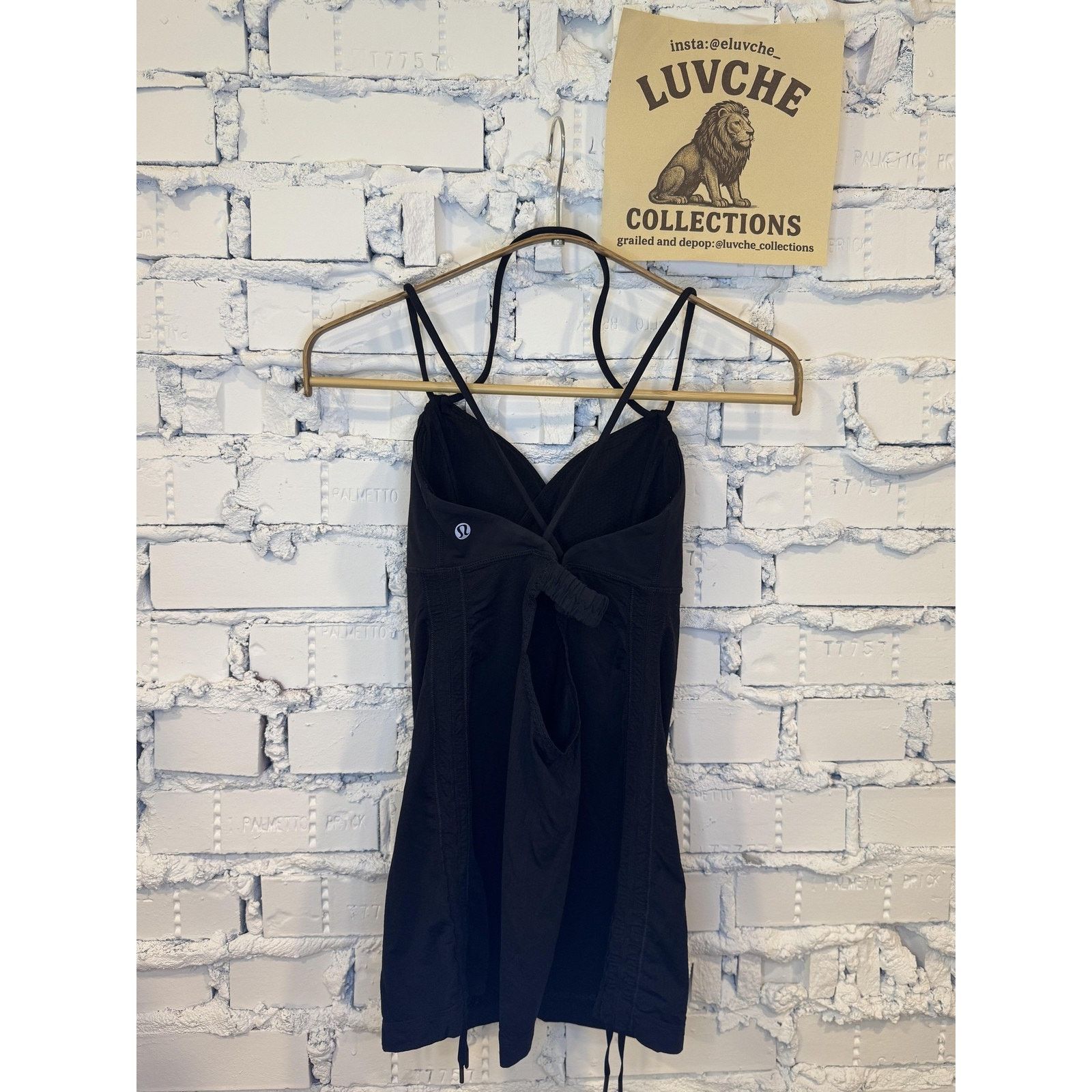 Lululemon Lululemon Womens S Black Strappy Tank Built In Bra Size S / US 4 / IT 40 - 2 Thumbnail