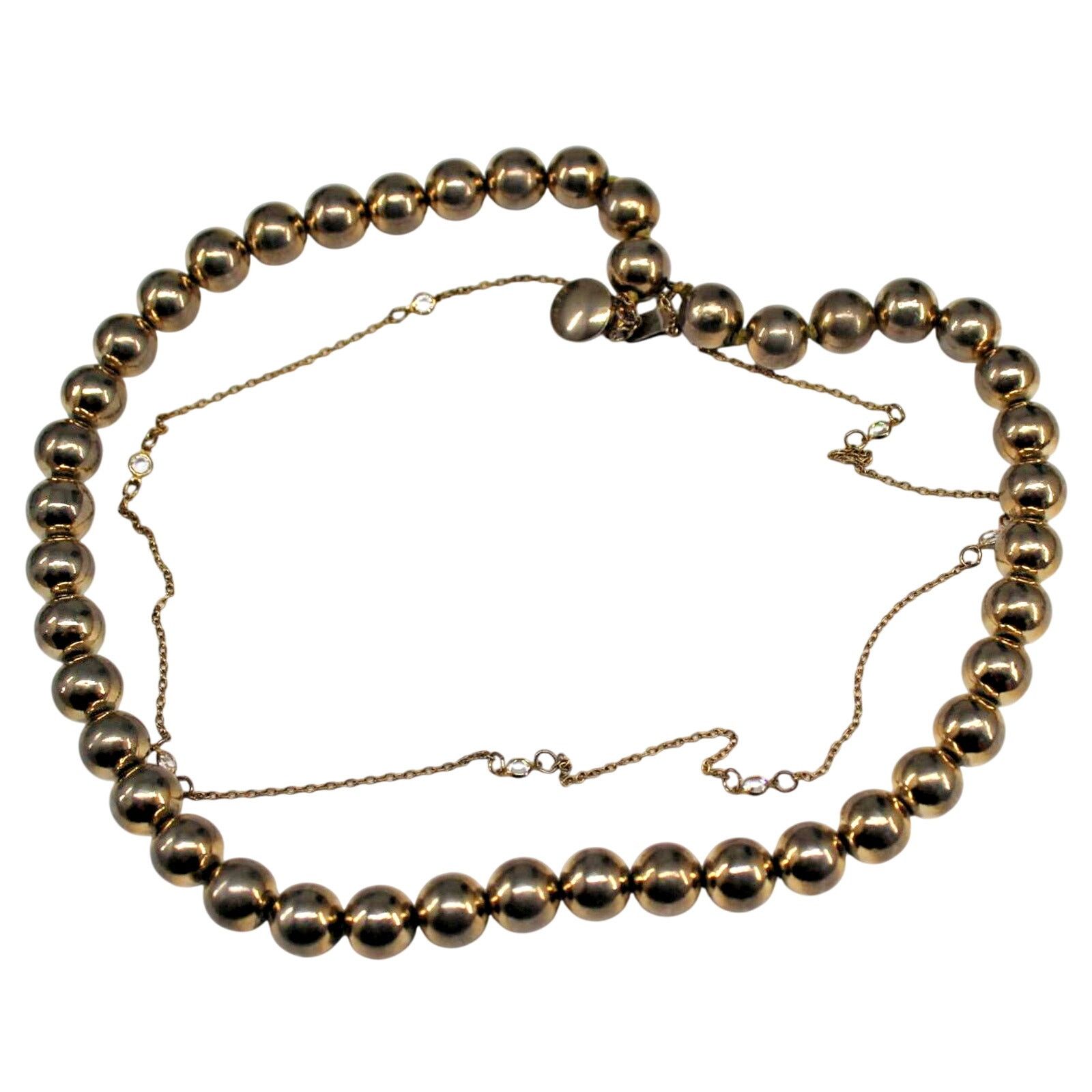 Other Vintage 22" Silver Plated Ball & Chain Necklace Size ONE SIZE - 4 Thumbnail