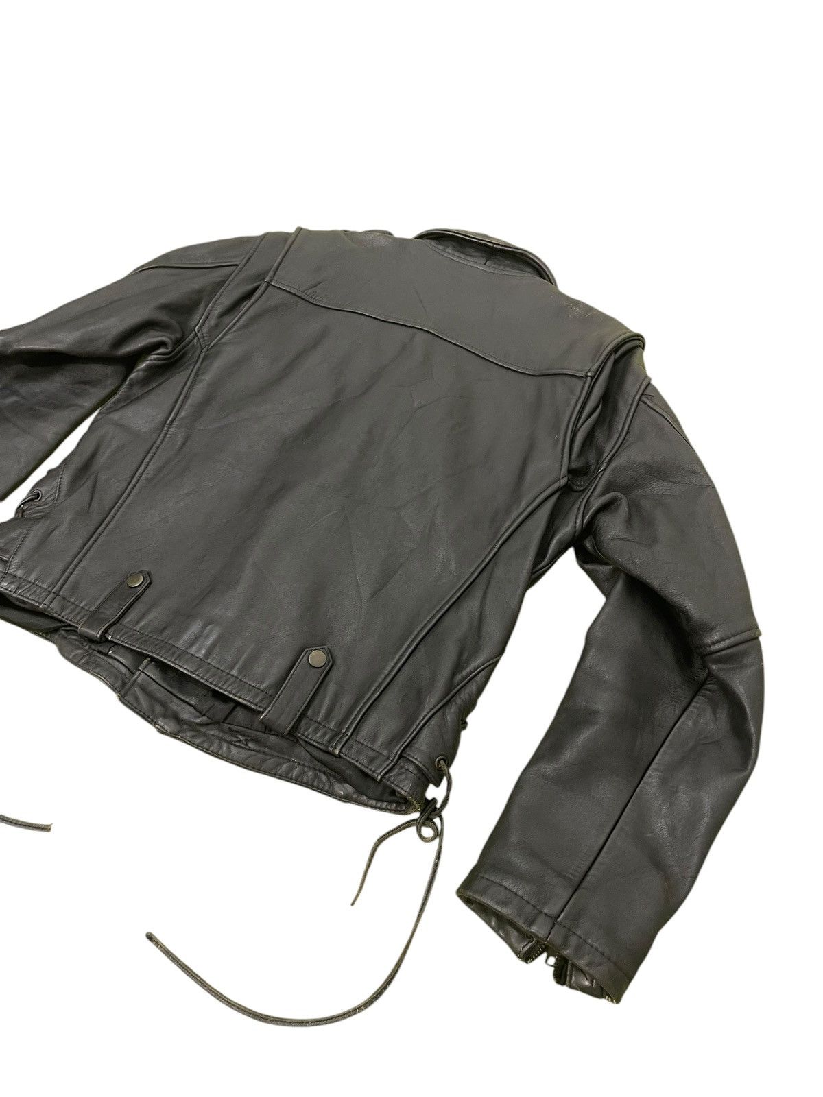 Kadoya Vtg Kadoya Akira Leather Jacket Cowhide Double Collar 2🟦 Size US L / EU 52-54 / 3 - 17 Thumbnail