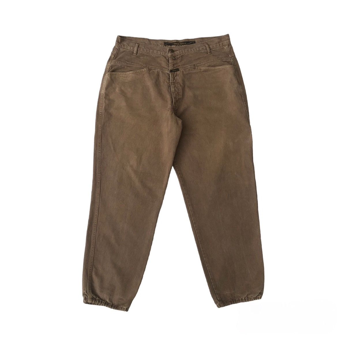 Marithe + Francois Girbaud 1990s Marithe Francois Girbaud Brown Baggy Denim Size US 38 / EU 54 - 1 Thumbnail