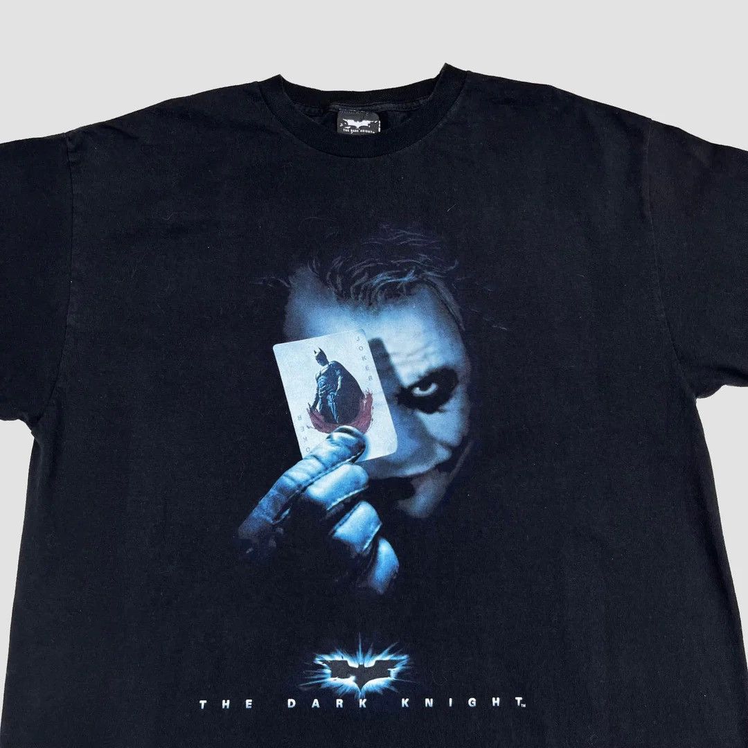 Vintage The Dark Knight 2008 Vintage Heath Ledger Joker T-Shirt Size US XL / EU 56 / 4 - 2 Thumbnail