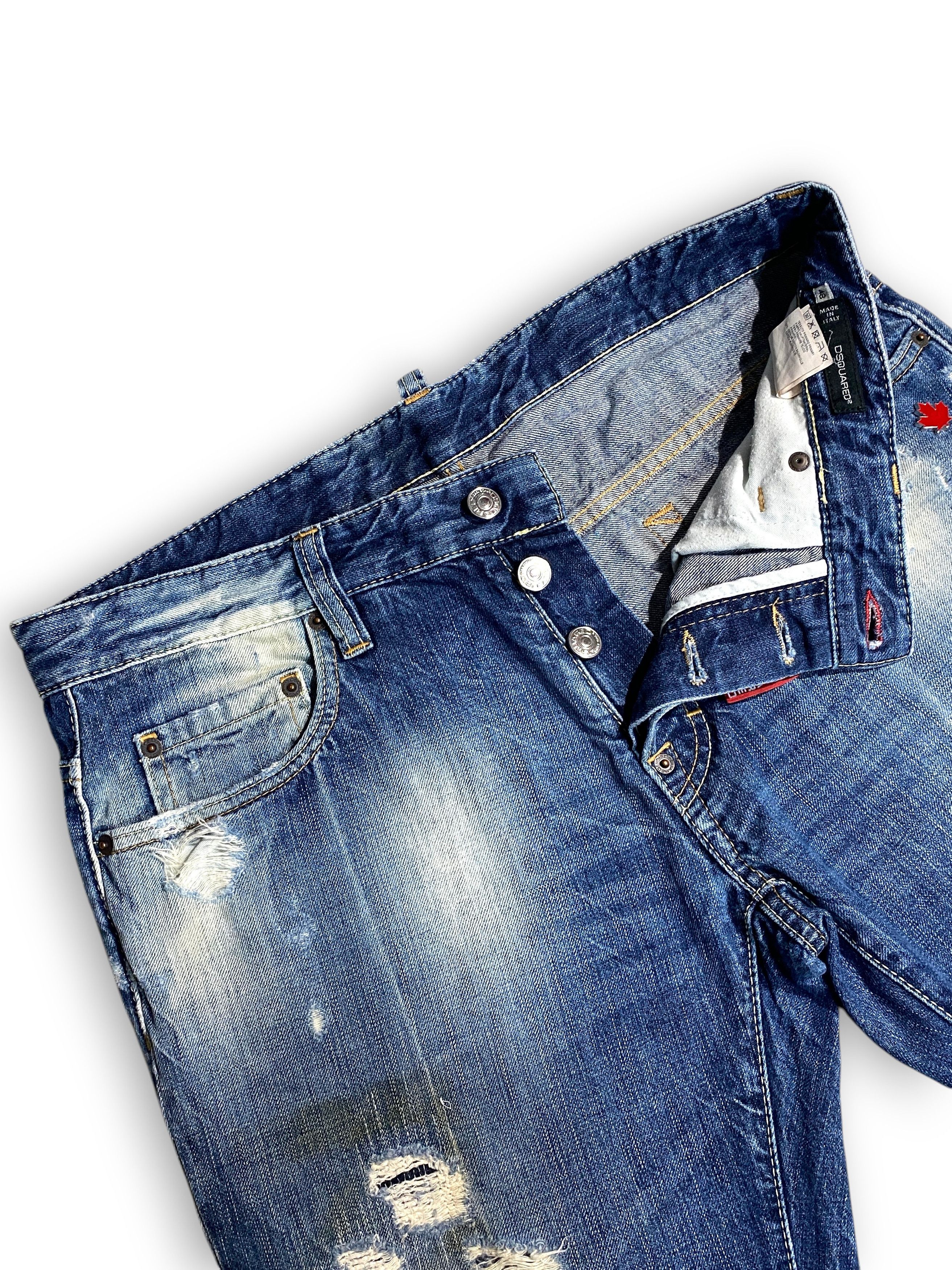 Dsquared2 Dsquared2 Distressed Washed Oil Stained Slim Jeans Vintage Size US 32 / EU 48 - 11 Thumbnail
