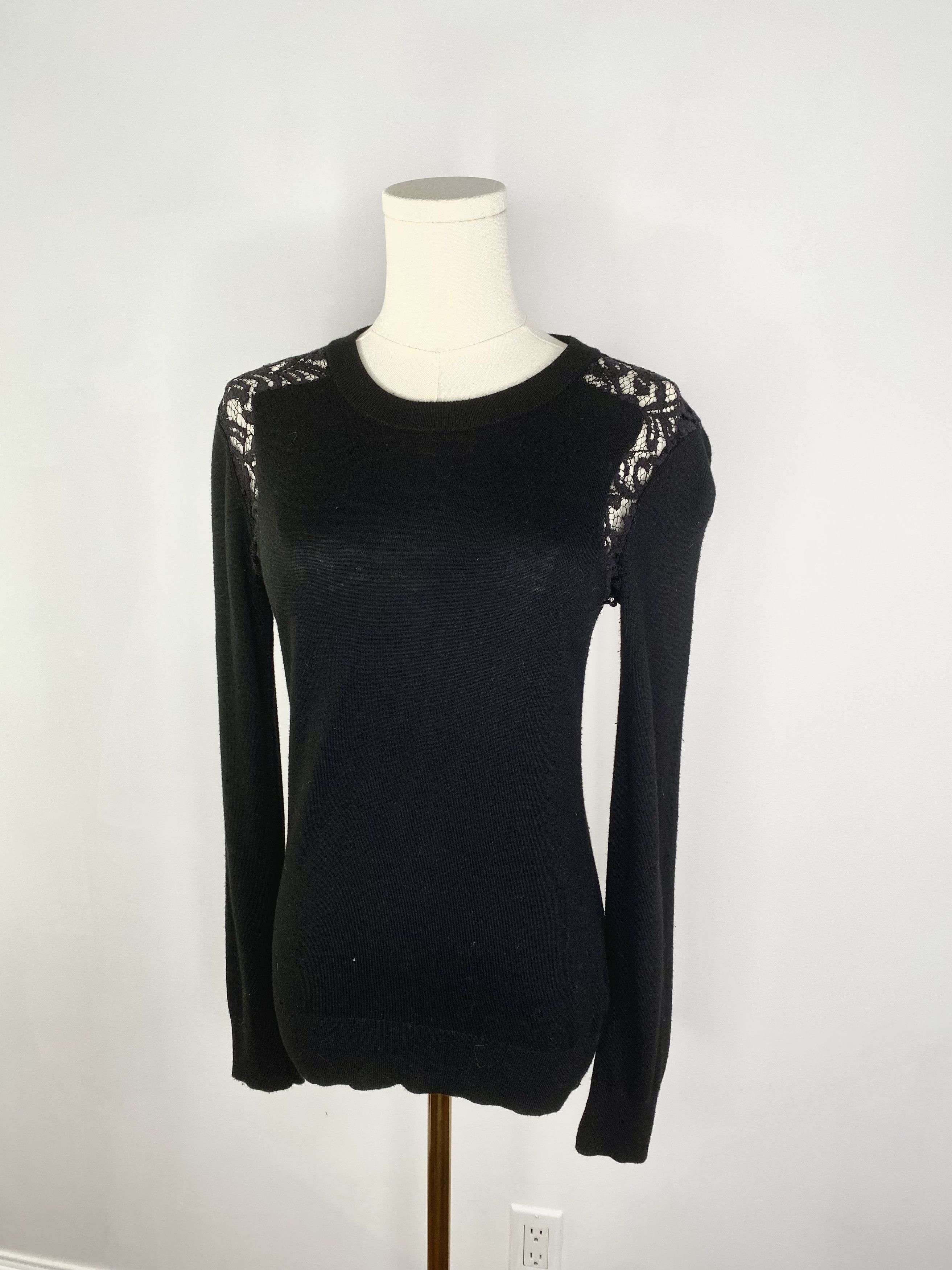 Michael Kors Michael Kors - Black Lace Cutout Knit Sweater Size S / US 4 / IT 40 - 5 Thumbnail