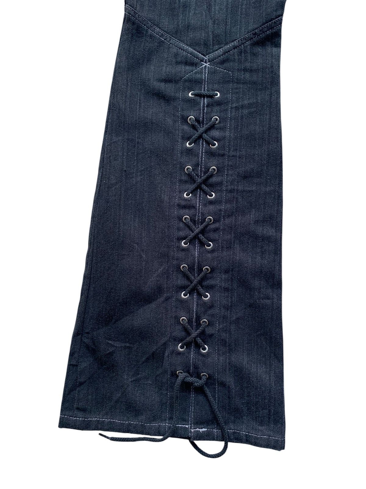 Tornado Mart TORNADO MART FLARE LACE UP PUNK KMRII STYLE RARE DENIM Size US 31 - 13 Thumbnail
