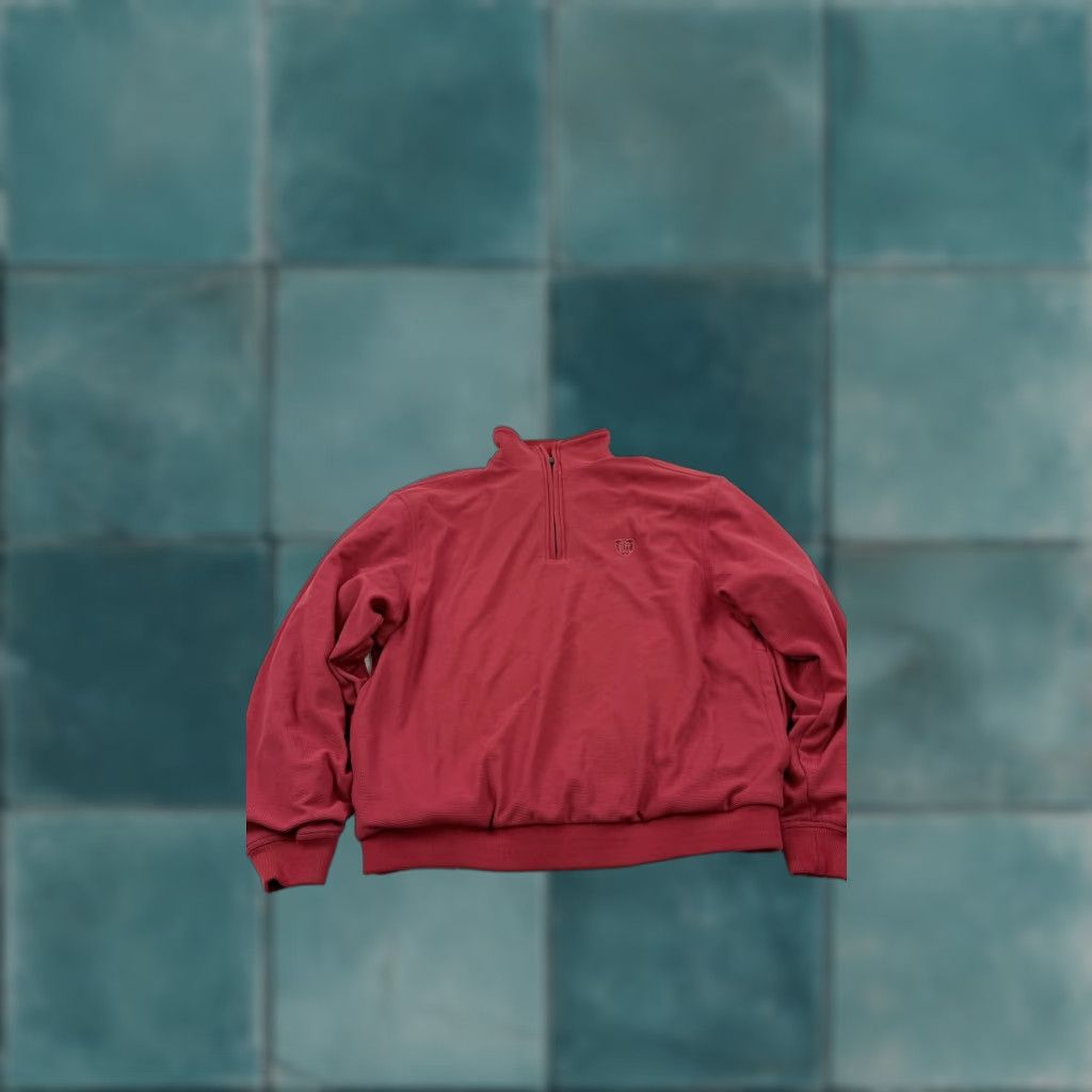 Vintage Forrester's Golf Sweater Mens Medium Red 1/4 Zip Pullover Waffle Knit Mock Neck Long Sleeve Pullover Dress Shirt? Size US M / EU 48-50 / 2 - 1 Thumbnail