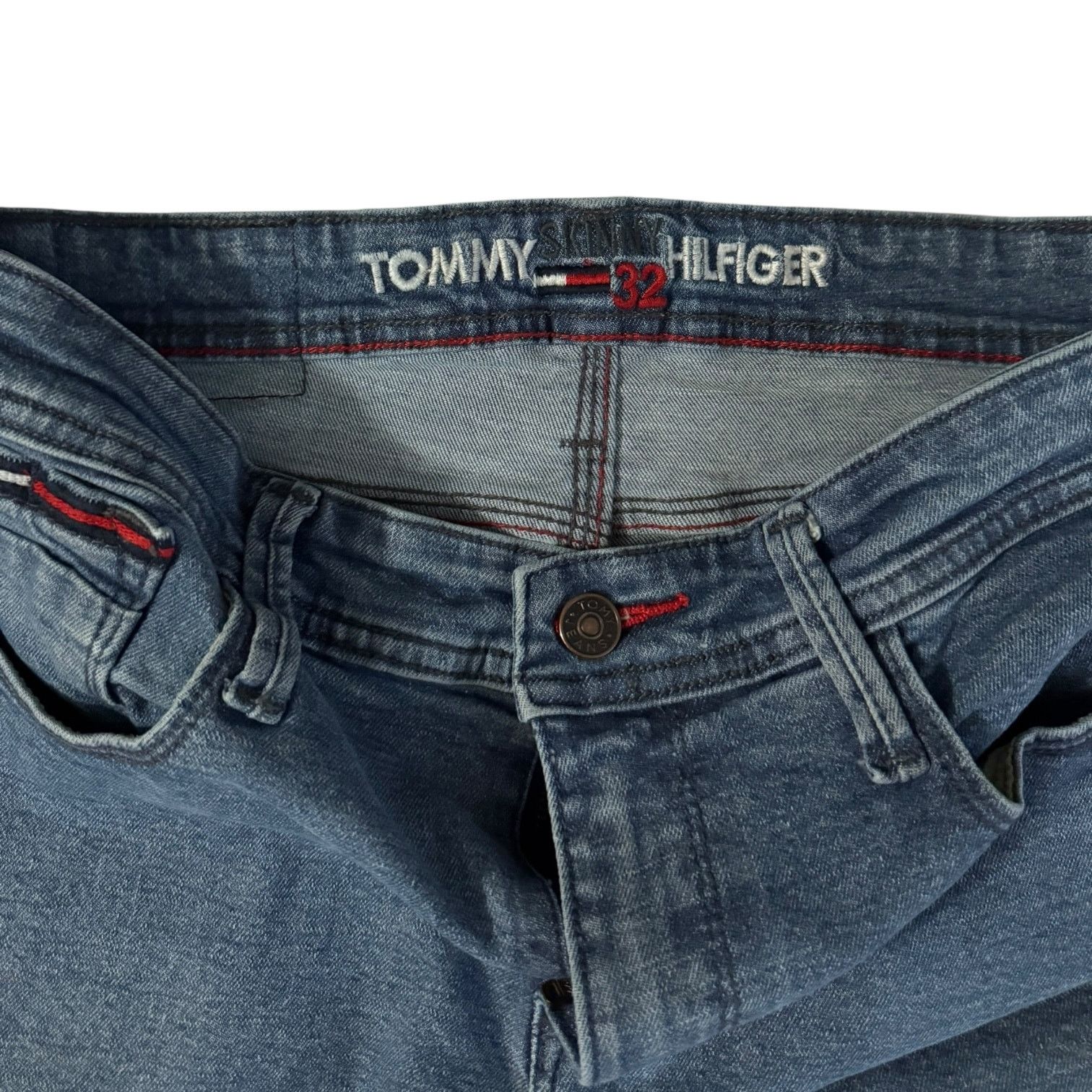 Tommy Hilfiger Tommy Hilfiger Distressed Denim 32 Waist Jeans Straight Leg Size US 32 / EU 48 - 2 Thumbnail